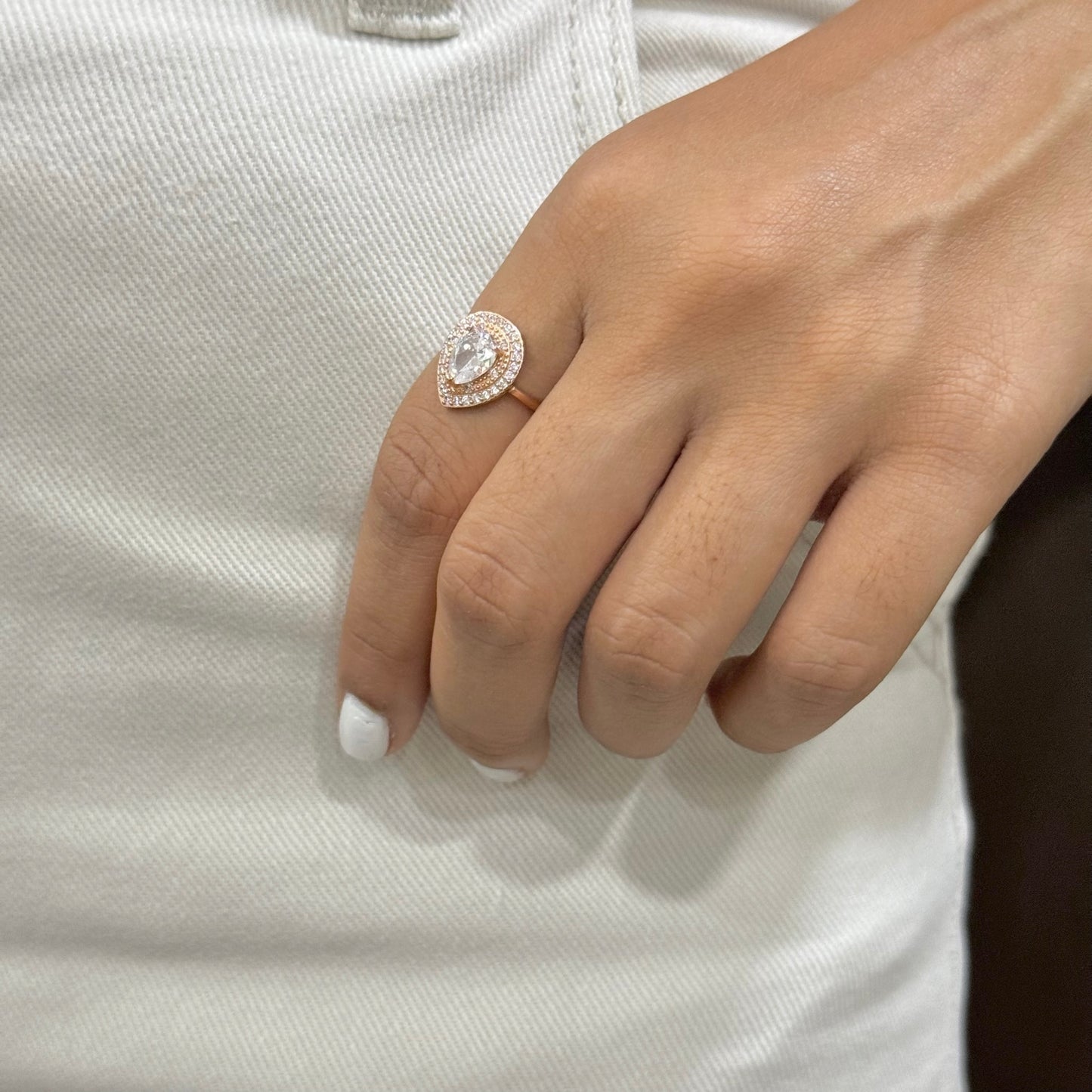 Cora Ring Rosegold Plated 925 Silver