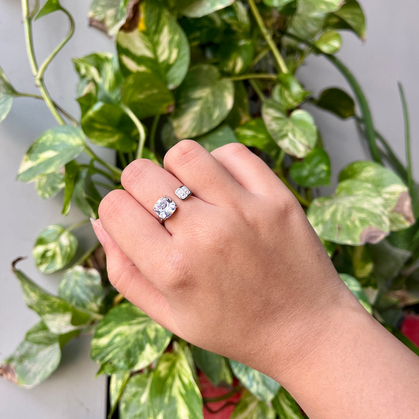 Cushion Ring 925 Silver