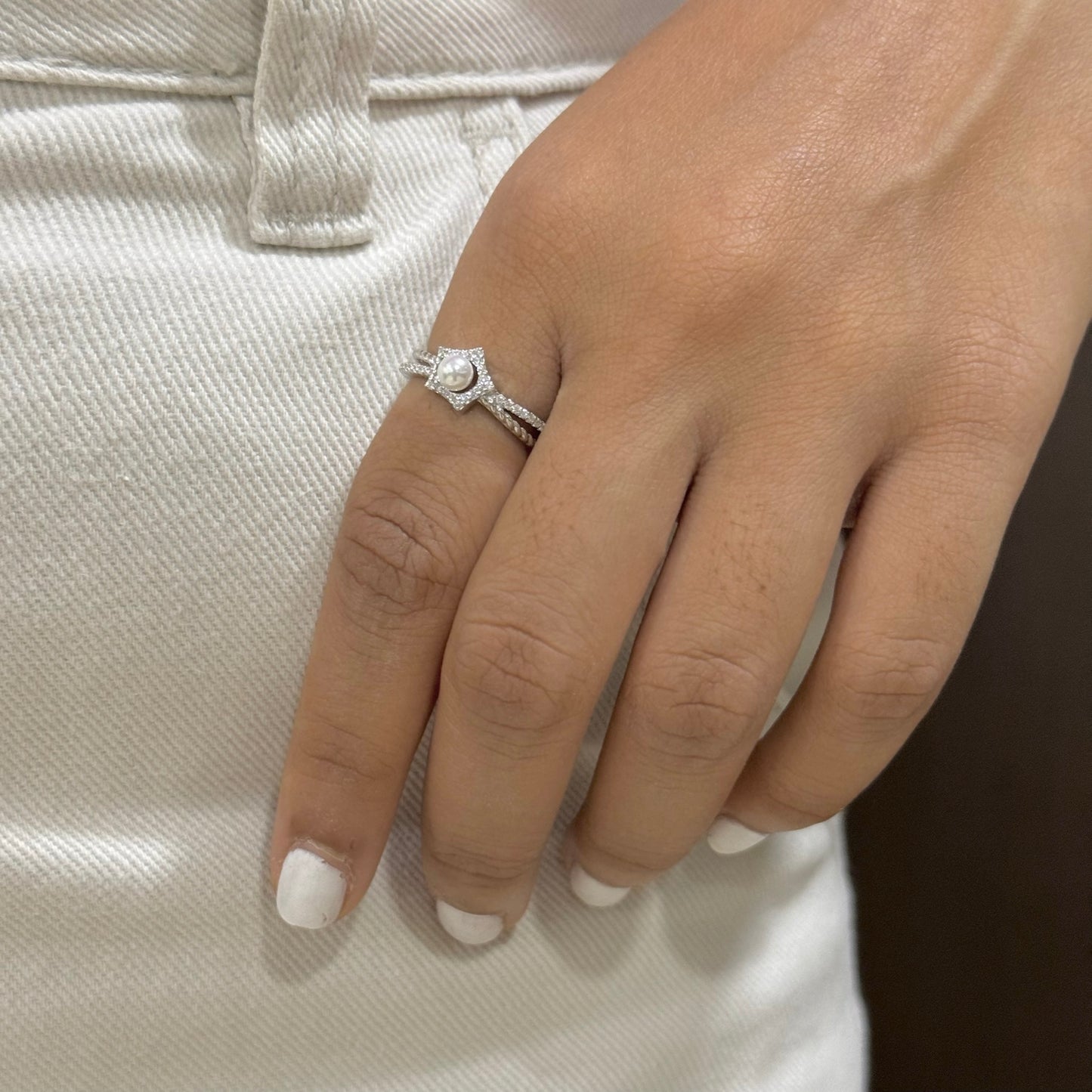 Styli Pearl Ring 925 Silver