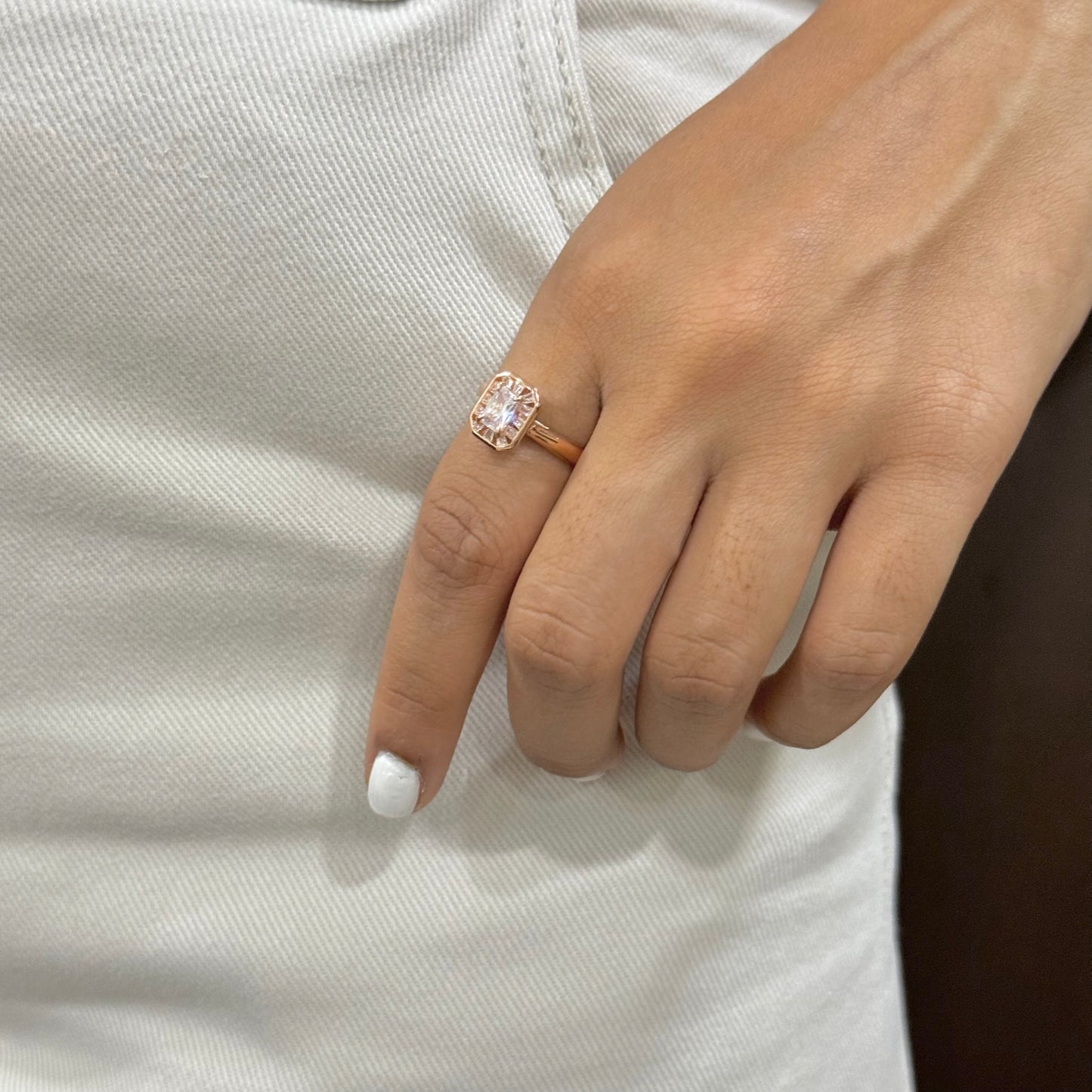 Thea Ring Rosegold Plated 925 Silver