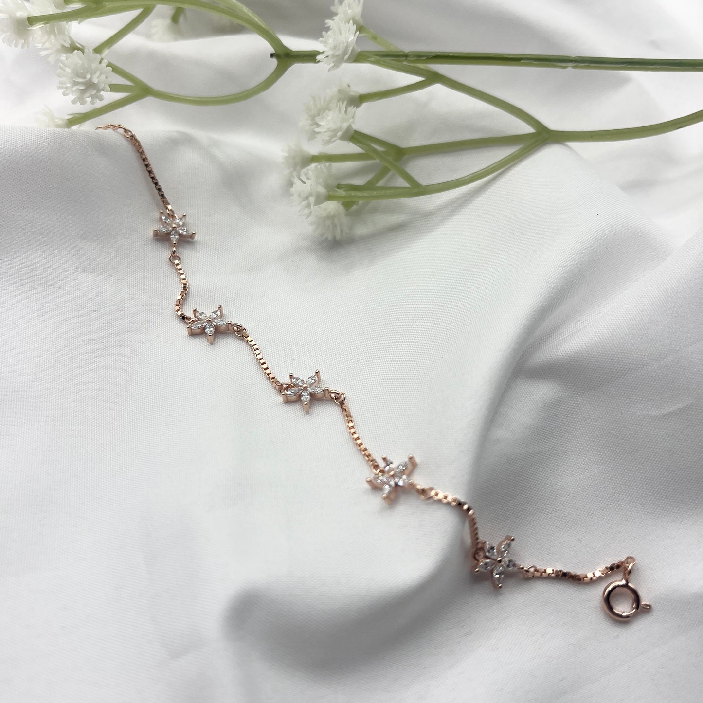 Everly Bracelet Rosegold Plated 925 Silver