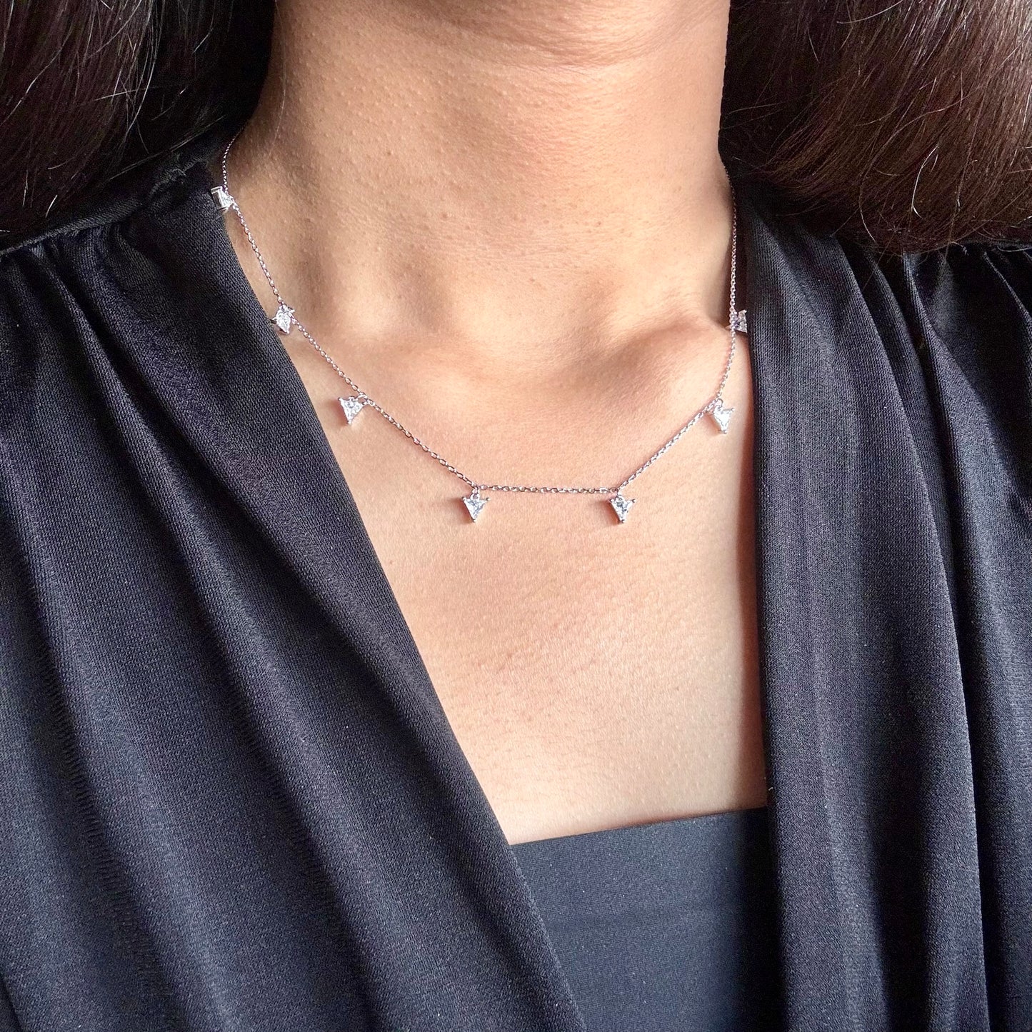 Trio Charm Necklace 925 Silver