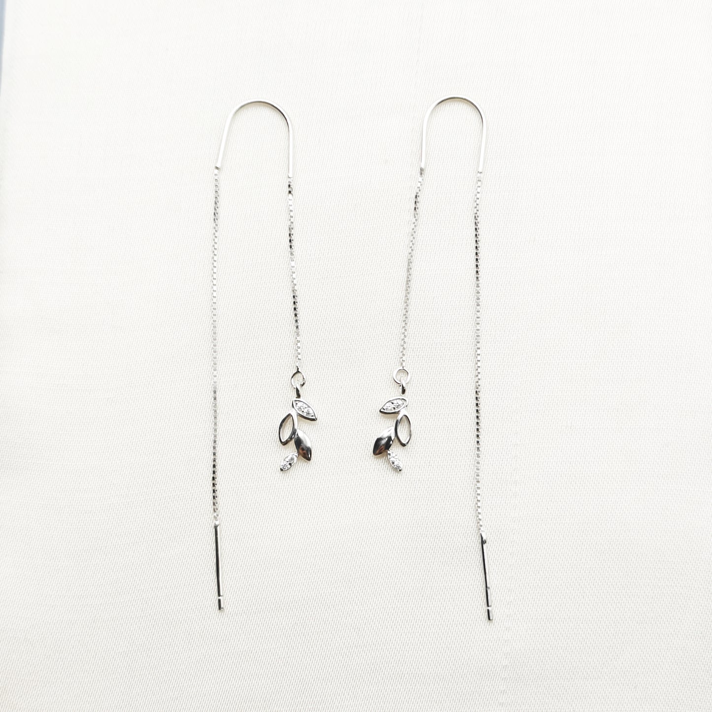 Leaf Sui Dhaga Earrings 925 Silver