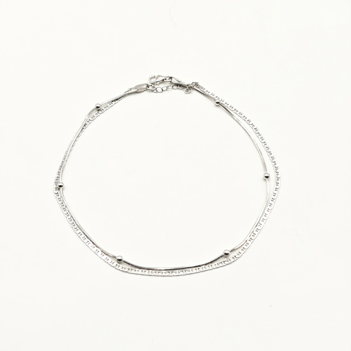 Hannah Layered Anklet 925 Silver