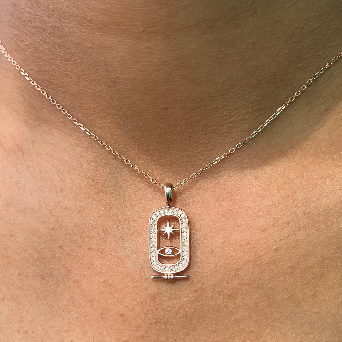 Celestial Guardian Rosegold Plated 925 Silver