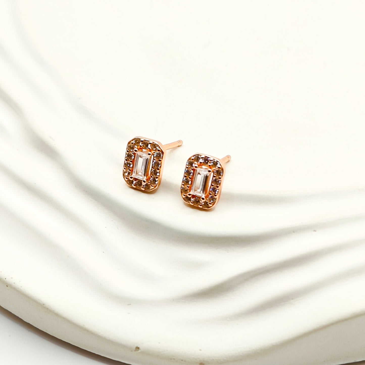 Horizon Rosegold Earrings 925 Silver