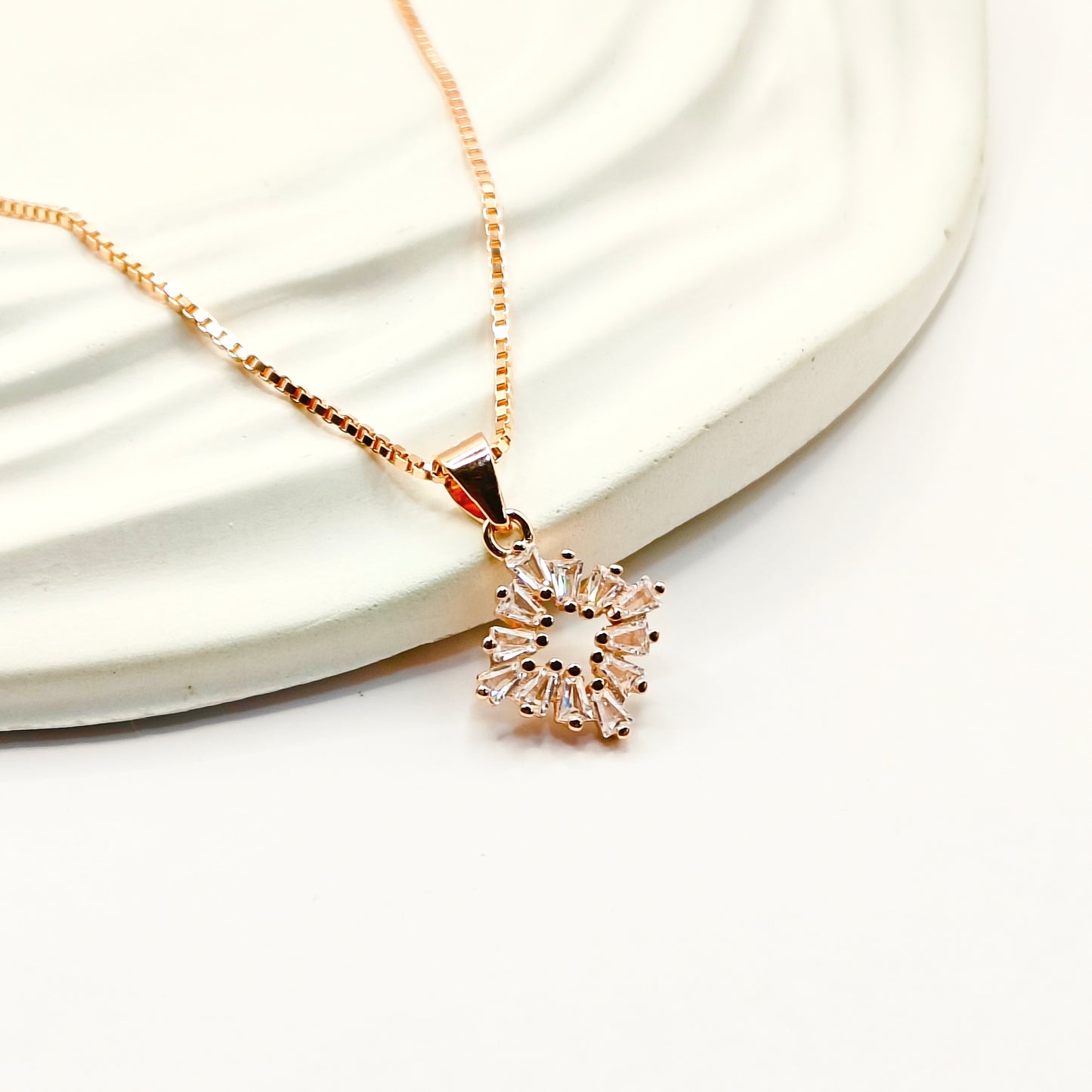 Hannah Jewellery Set Rosegold Plated 925 Silver