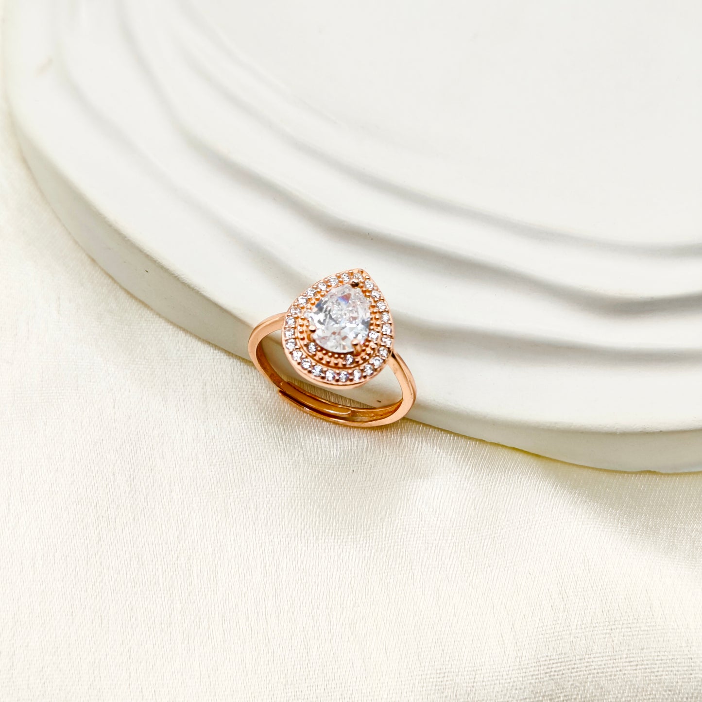 Cora Ring Rosegold Plated 925 Silver