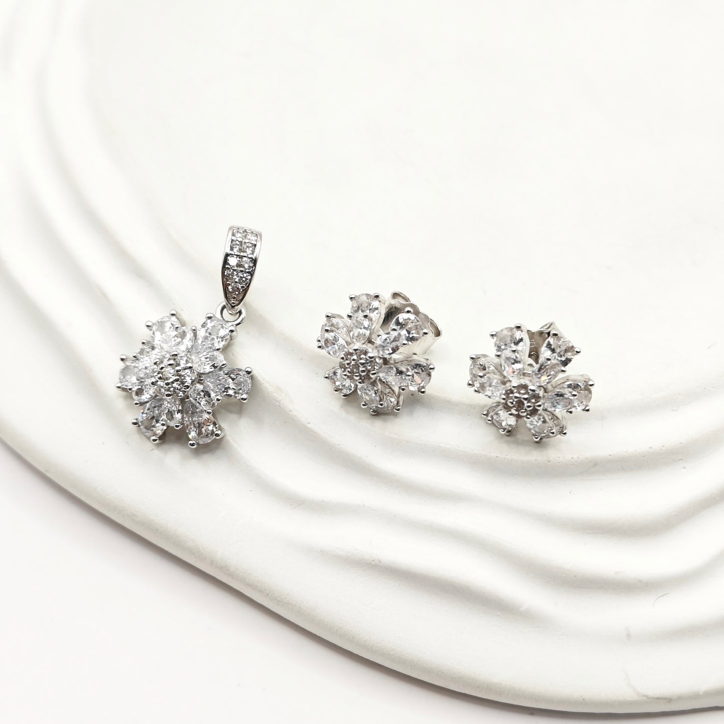 Flora Jewellery Set 925 Silver