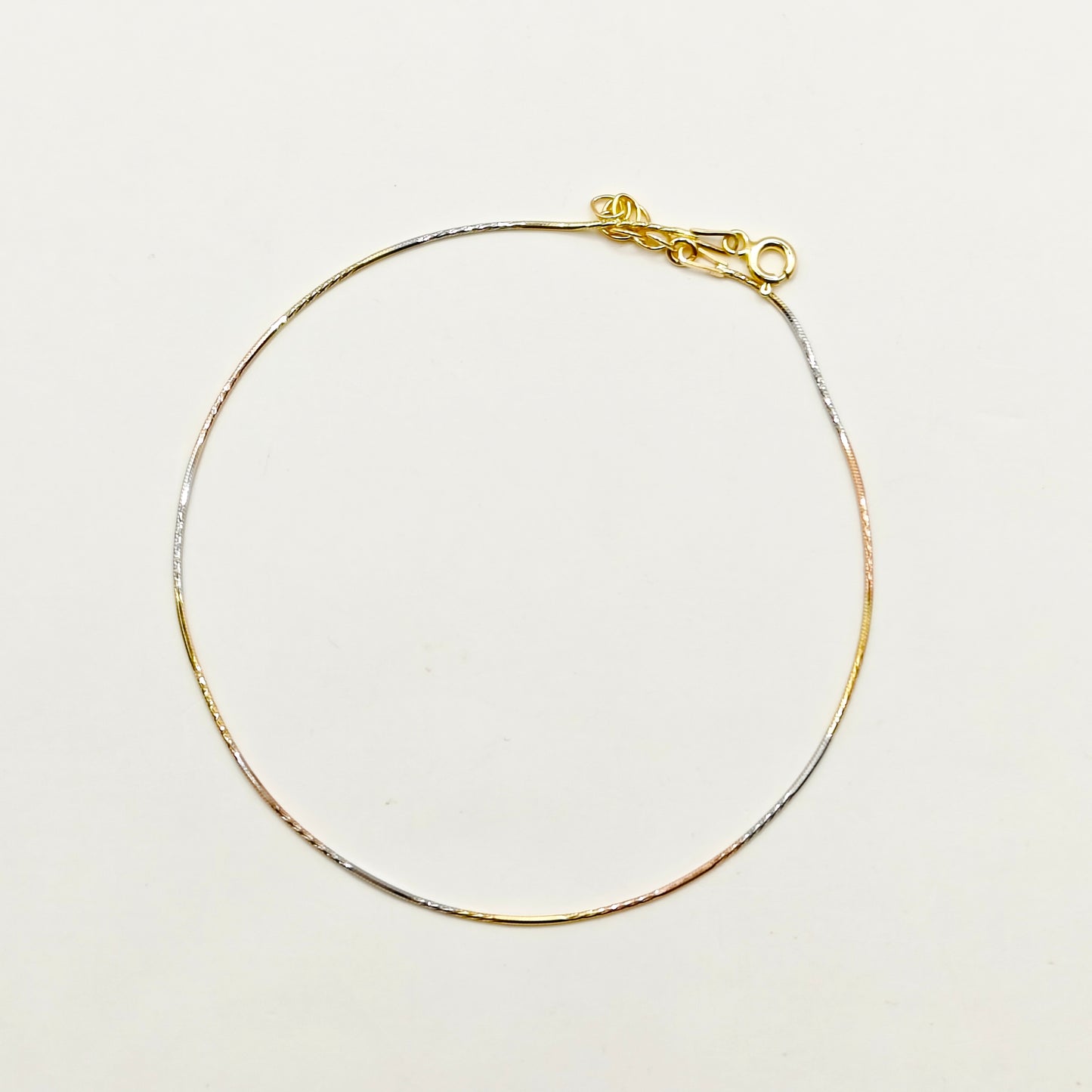 Clara Three-Tone Anklet 925 Silver