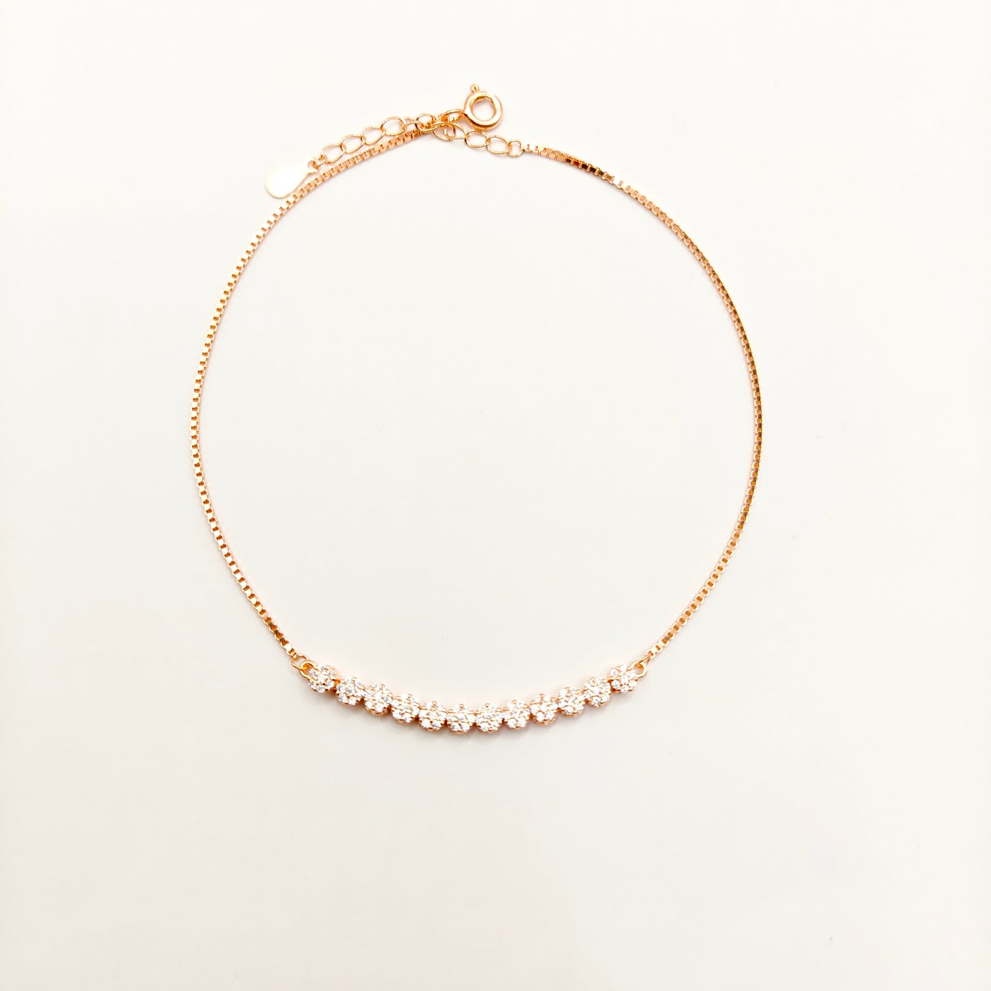 Inze Anklet Rosegold Plated 925 Silver