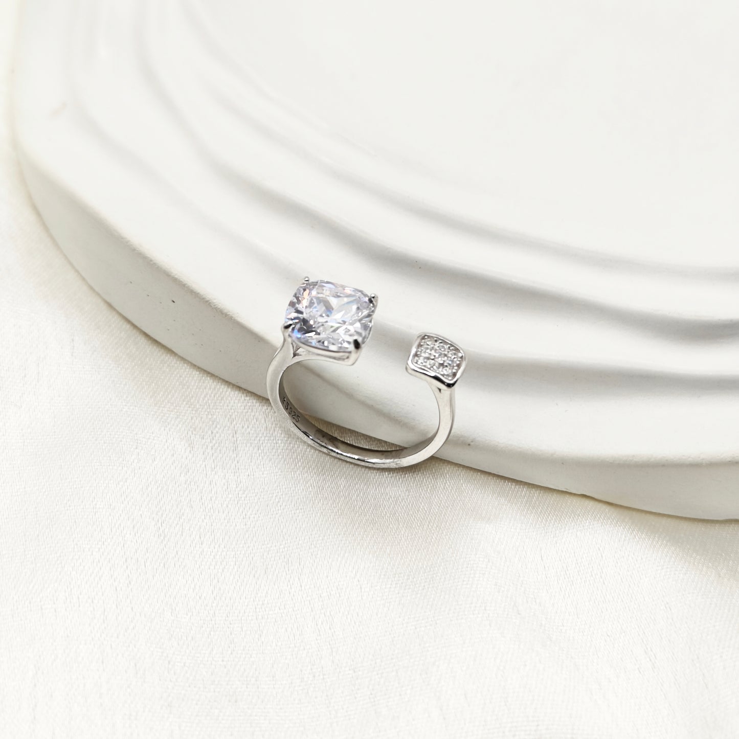 Cushion Ring 925 Silver