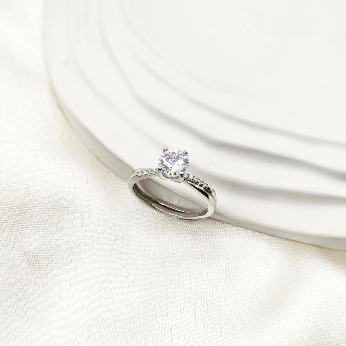 Solitaire Ring 925 Silver