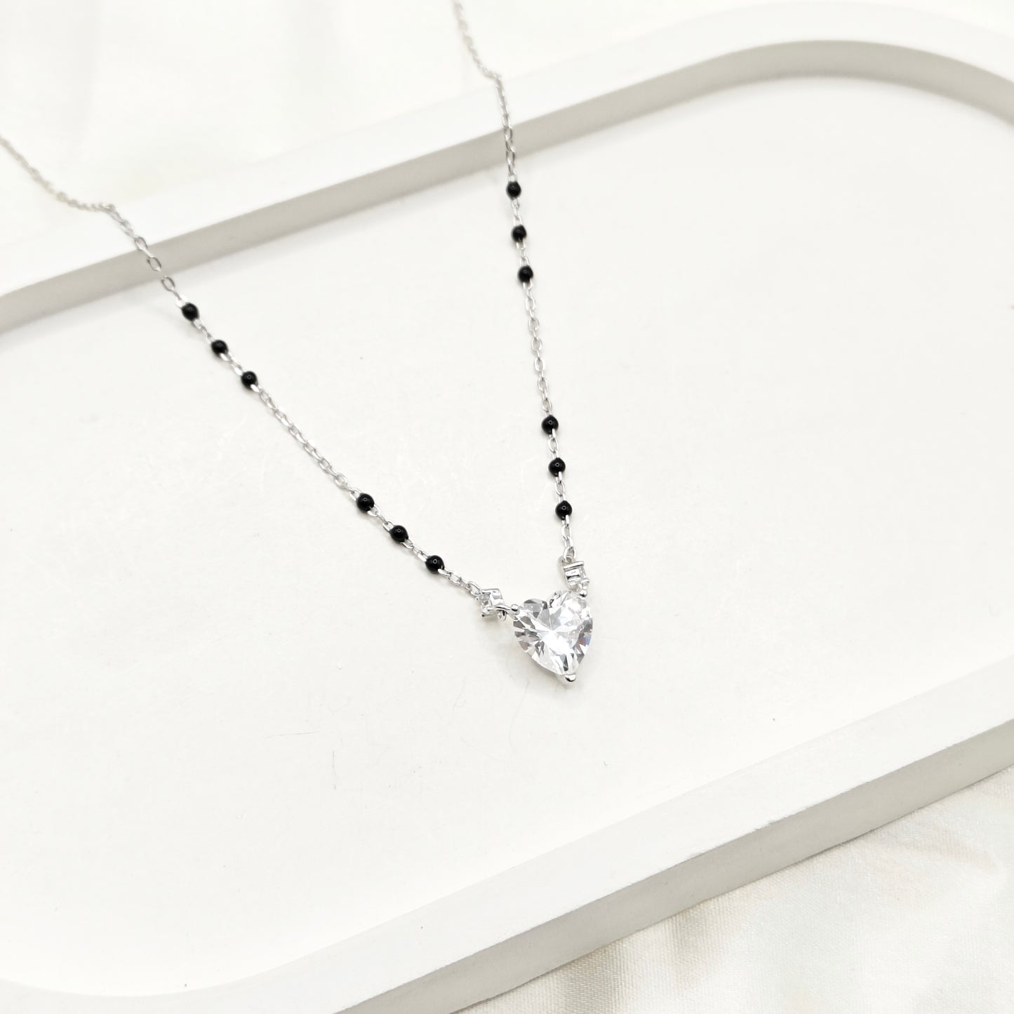 Heart Mangalsutra Necklace 925 Silver