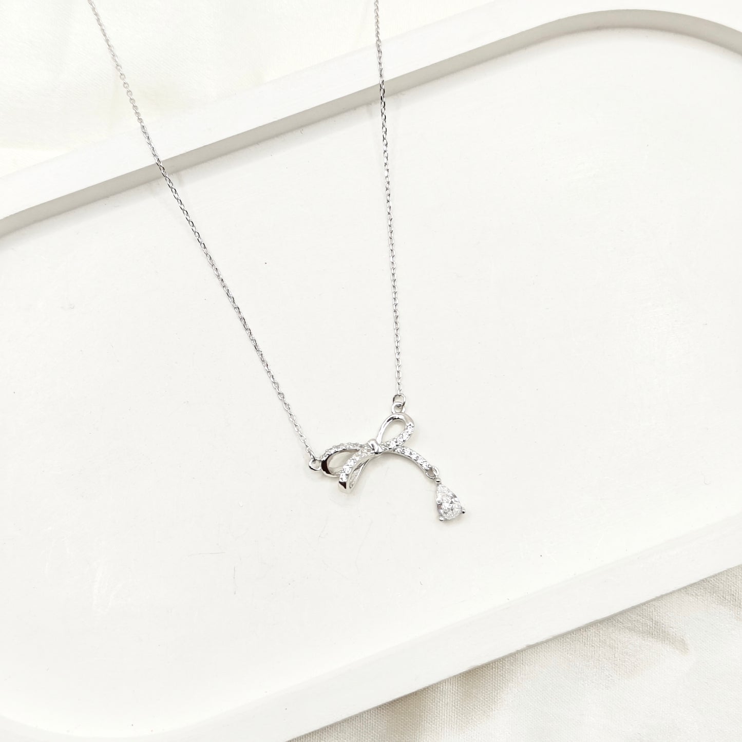 Bow Necklace 925 Silver