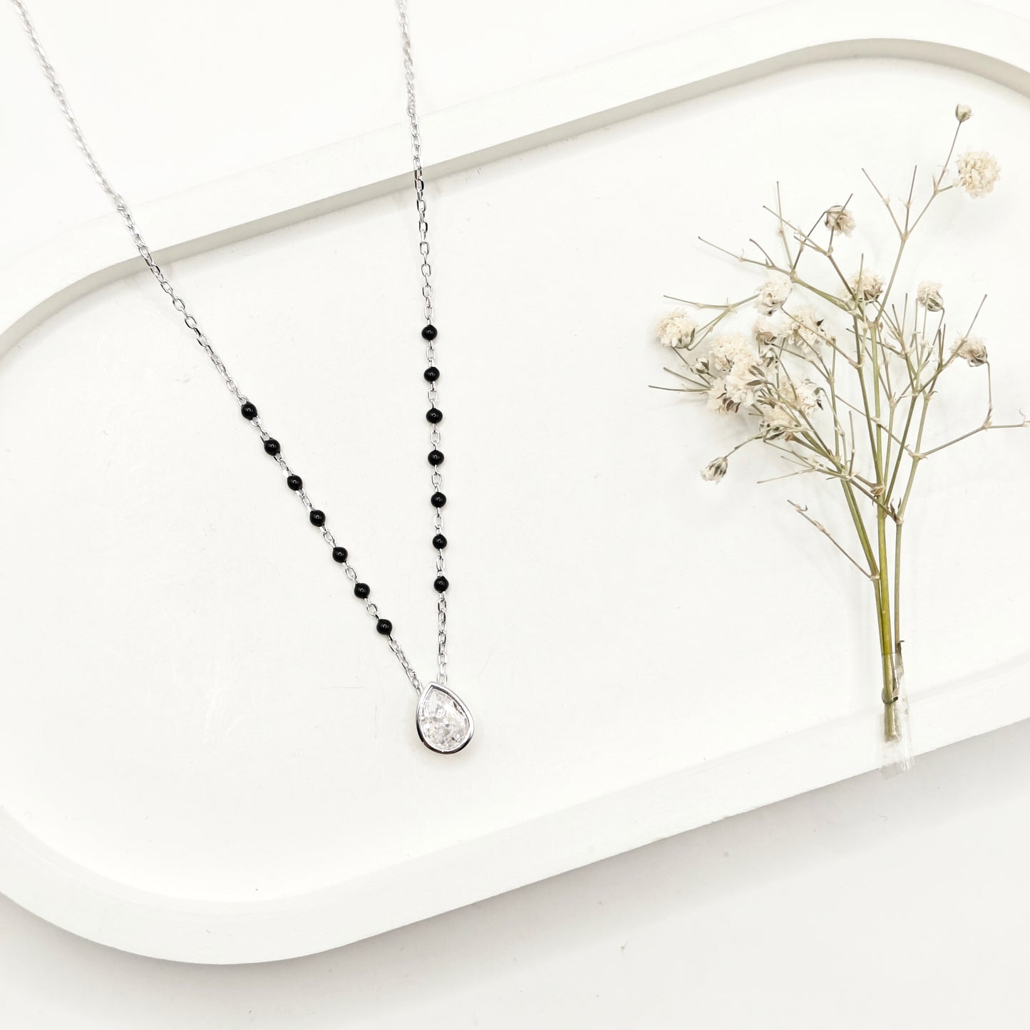 Drop Mangalsutra Necklace 925 Silver