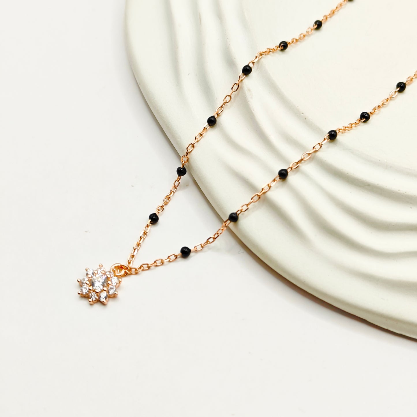 Daisy Rosegold Plated Jewellery Set 925 silver