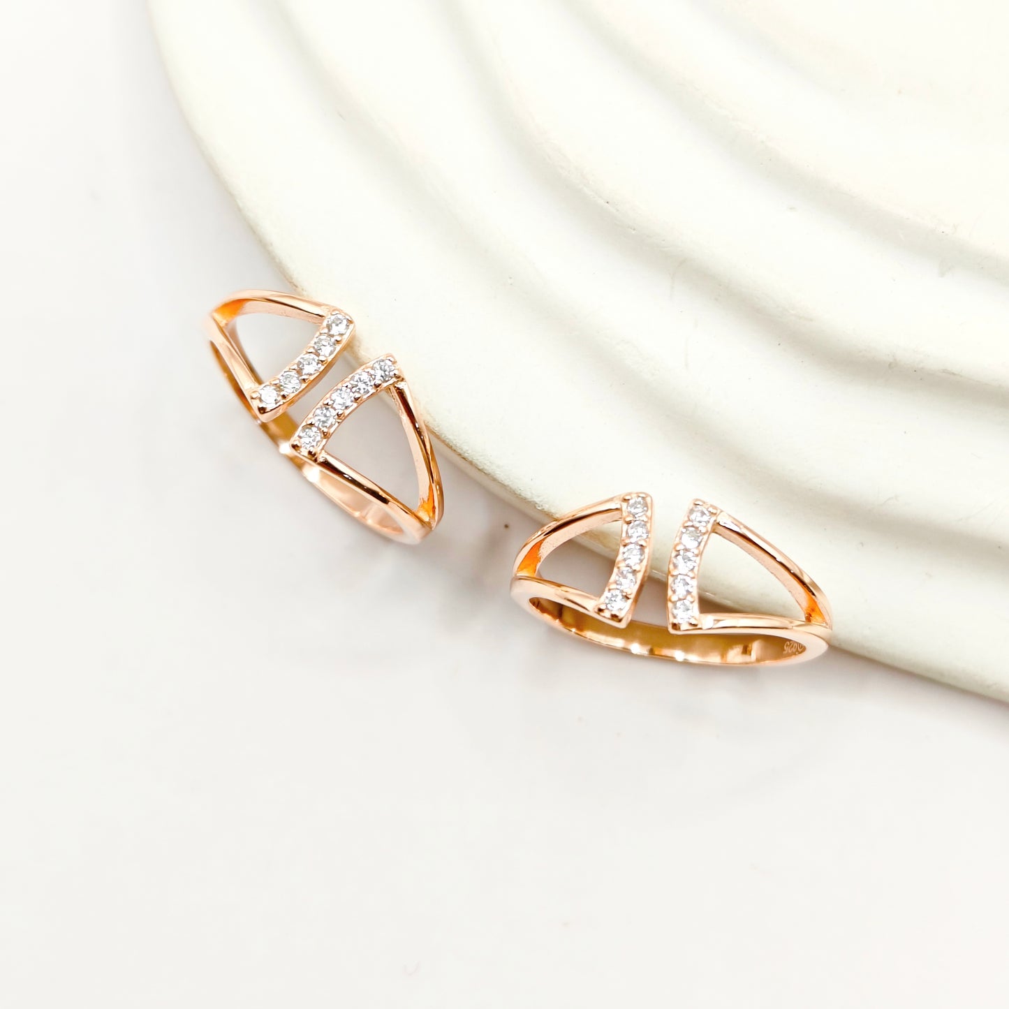 Niara Rosegold Plated Toering 925 Silver