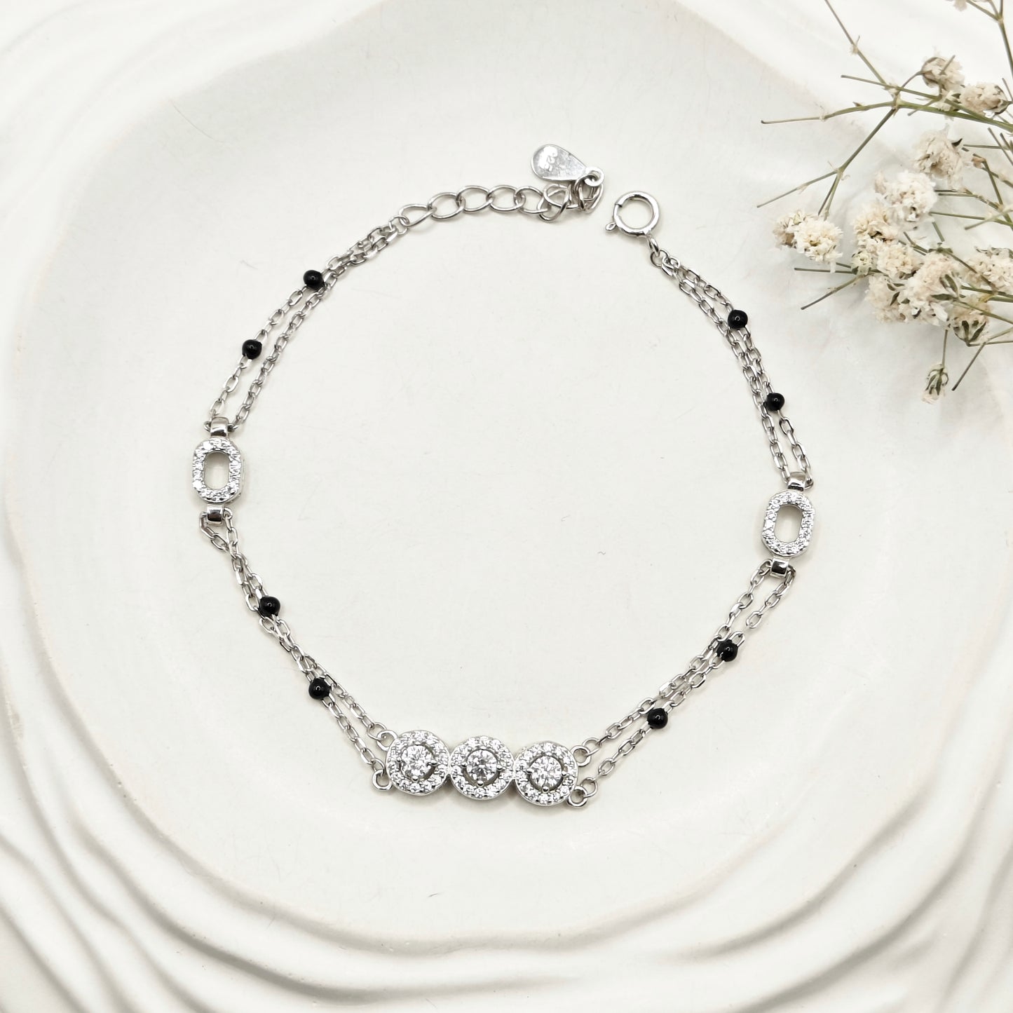 Phoebe Layered Mangalsutra Bracelet 925 Silver