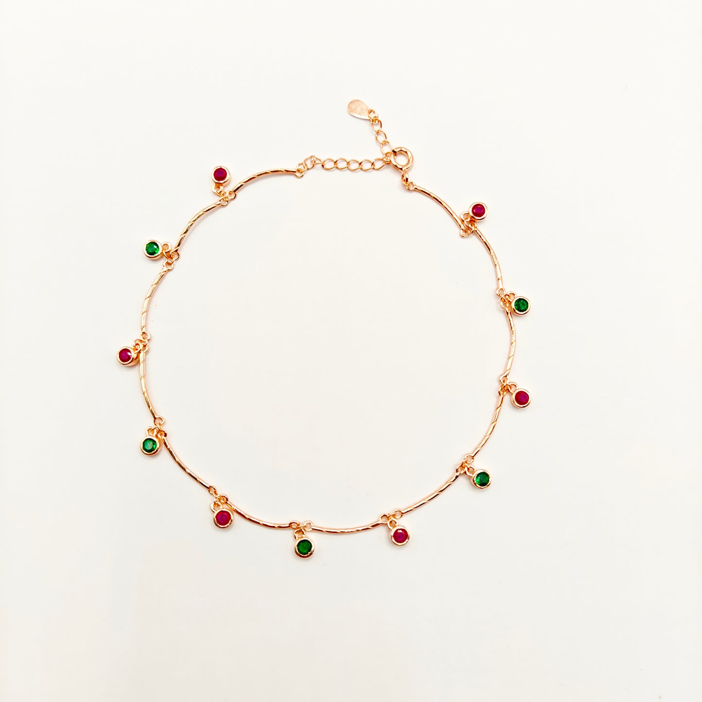 Dakota Charm Anklet Rosegold Plated 925 Silver