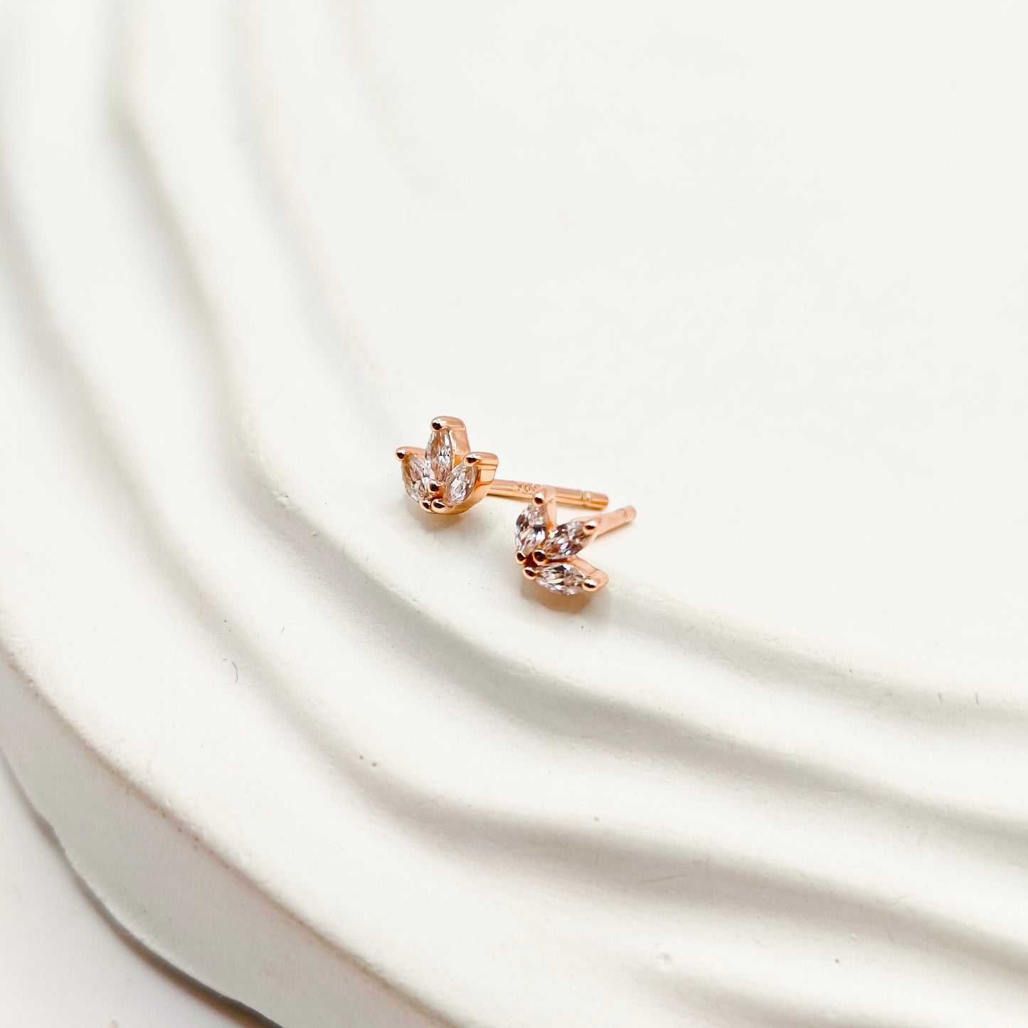 Fioana Rosegold Plated Earrings 925 Silver