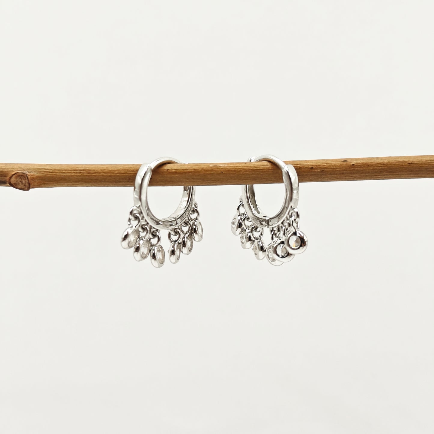 Mini Charm Hoops Earrings 925 Silver