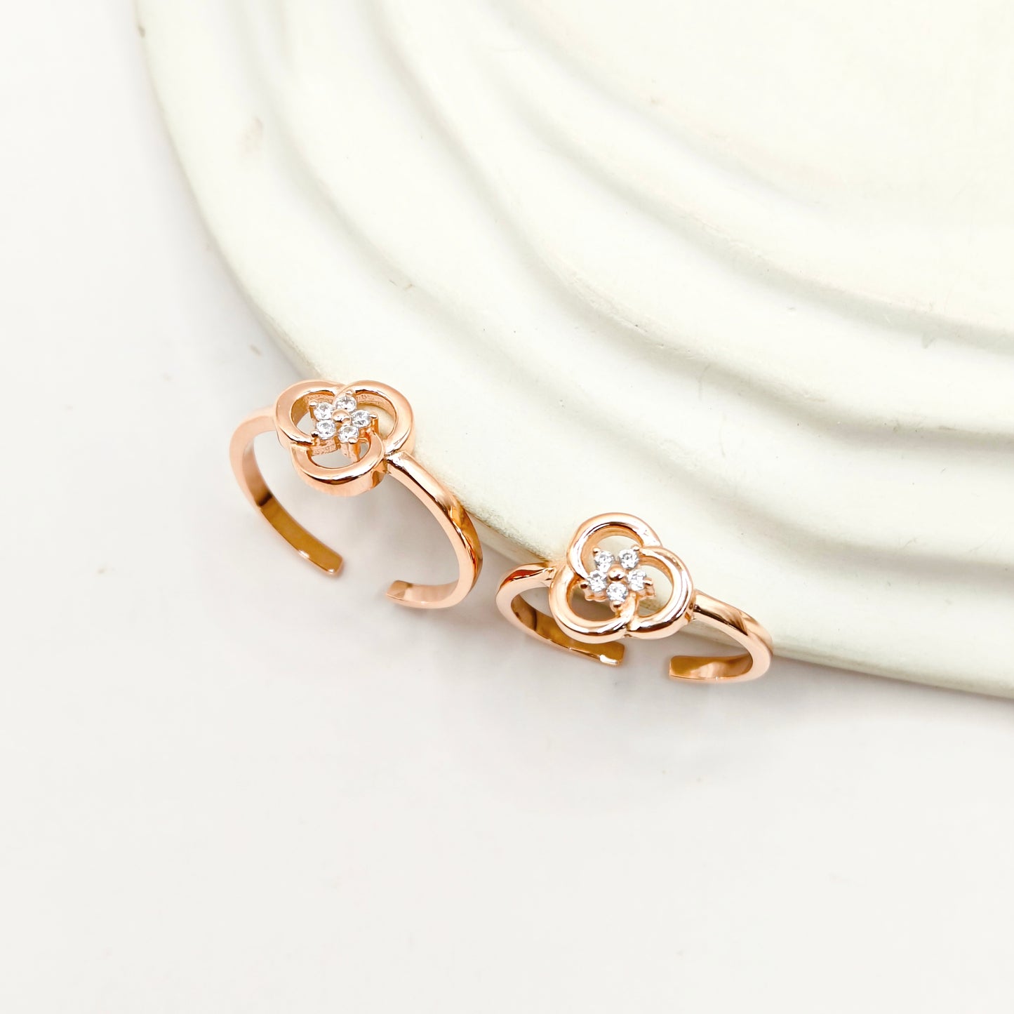 Brio Rosegold Plated Toering 925 Silver