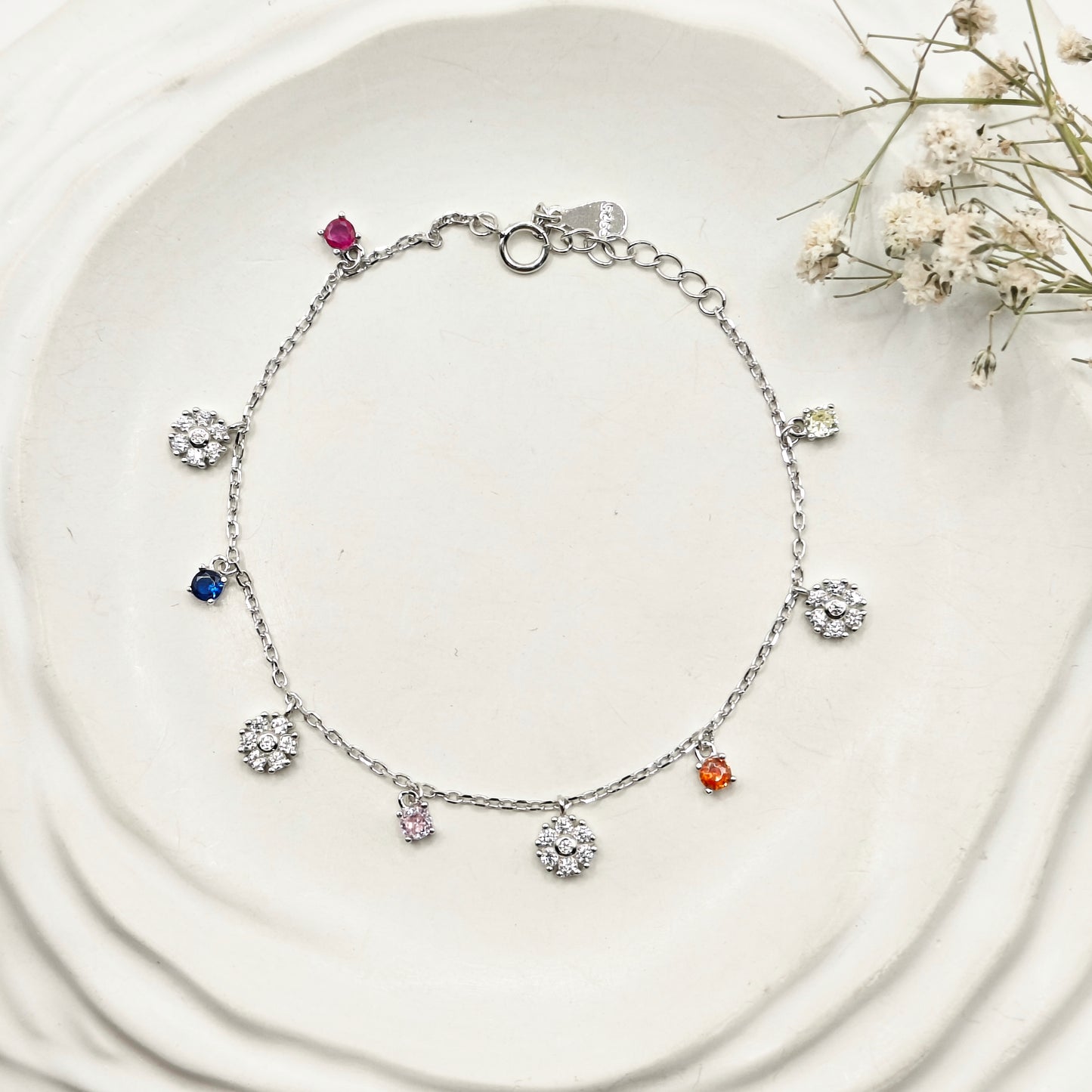 Rosa Charm Bracelet 925 Silver