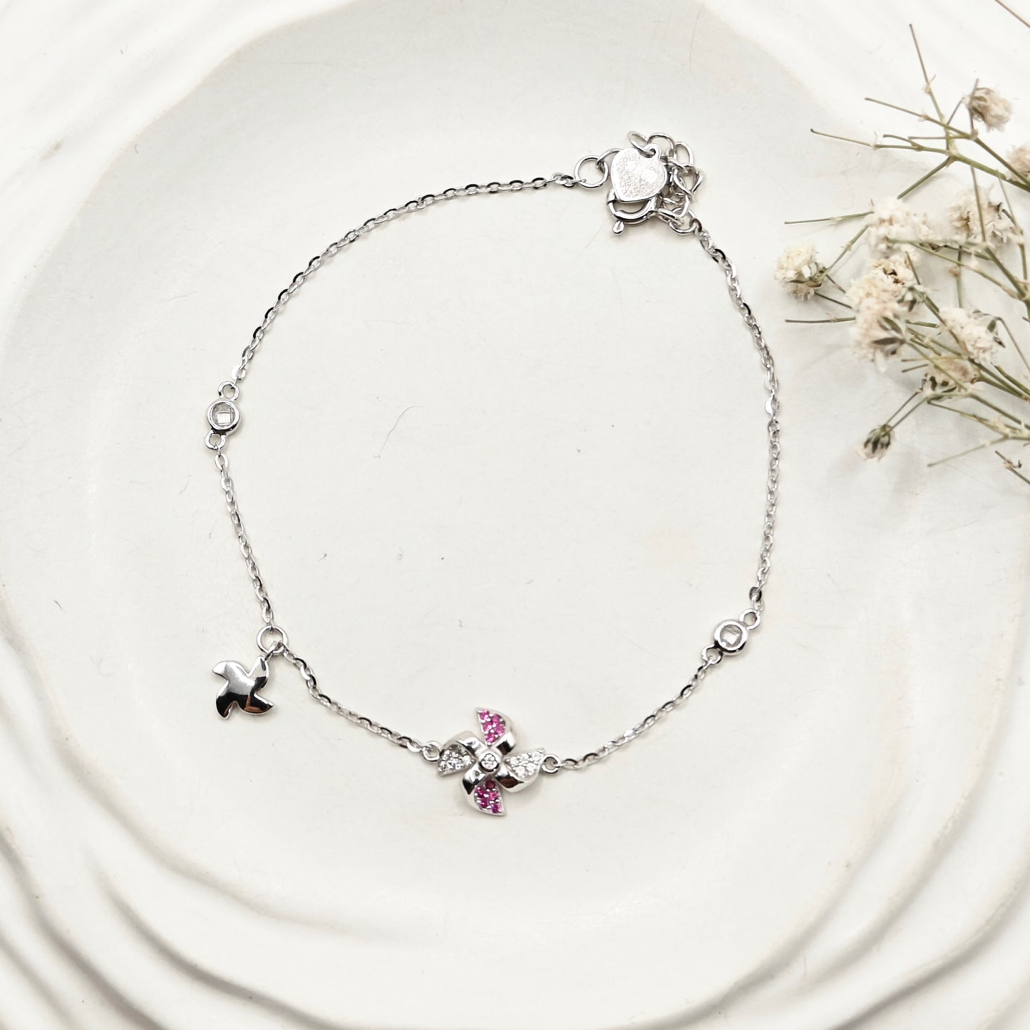 Pinwheel Bracelet 925 Silver