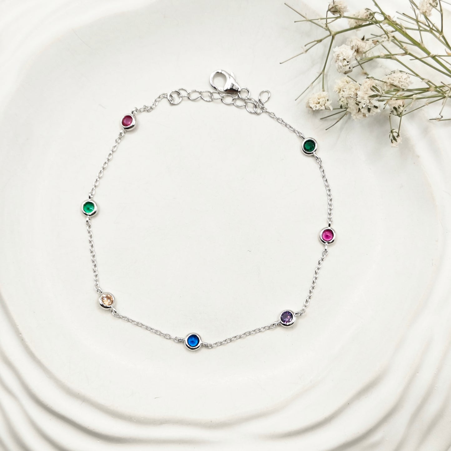 Rainbow Bracelet 925 Silver