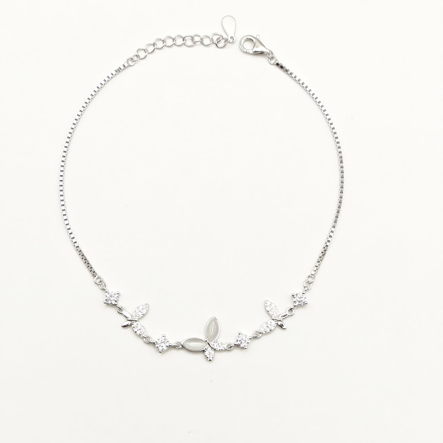 Butterfly Anklet 925 Silver