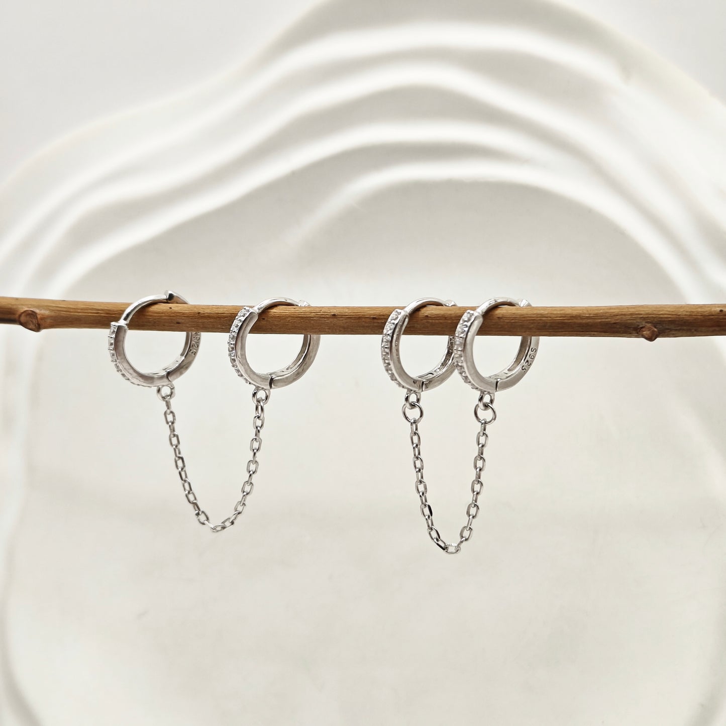 Ivy Hoop Earrings for 2 piero 925 Silver
