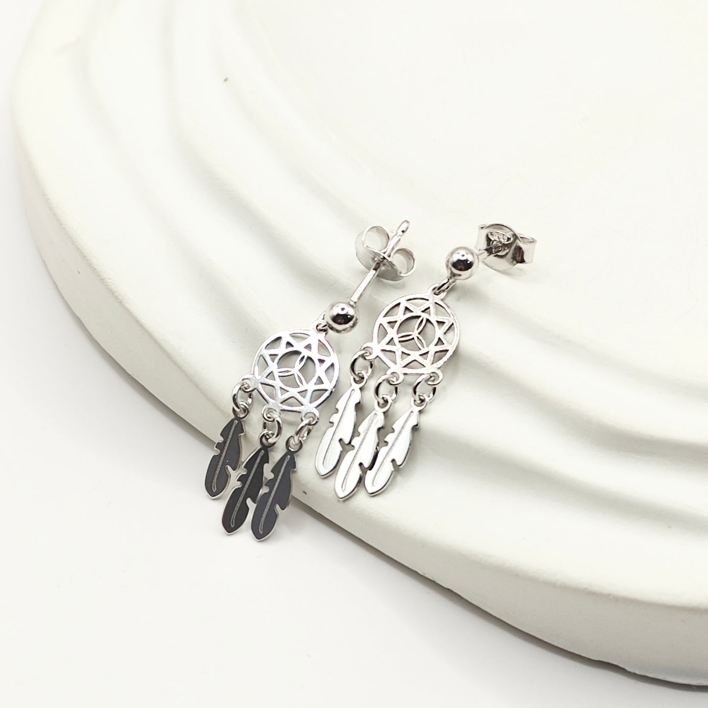 Dream Catcher Earrings 925 Silver