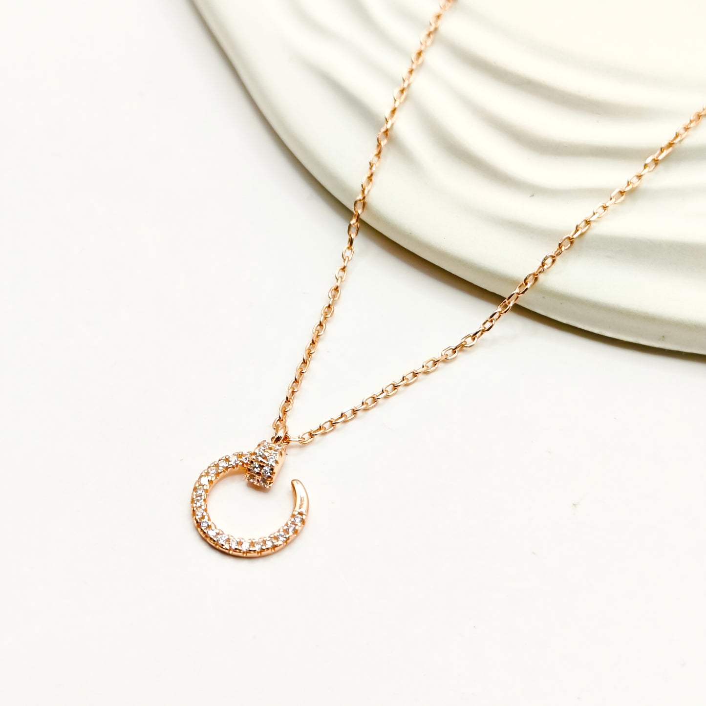 Cicilia Rosegold Plated Jewellery Set 925 silver