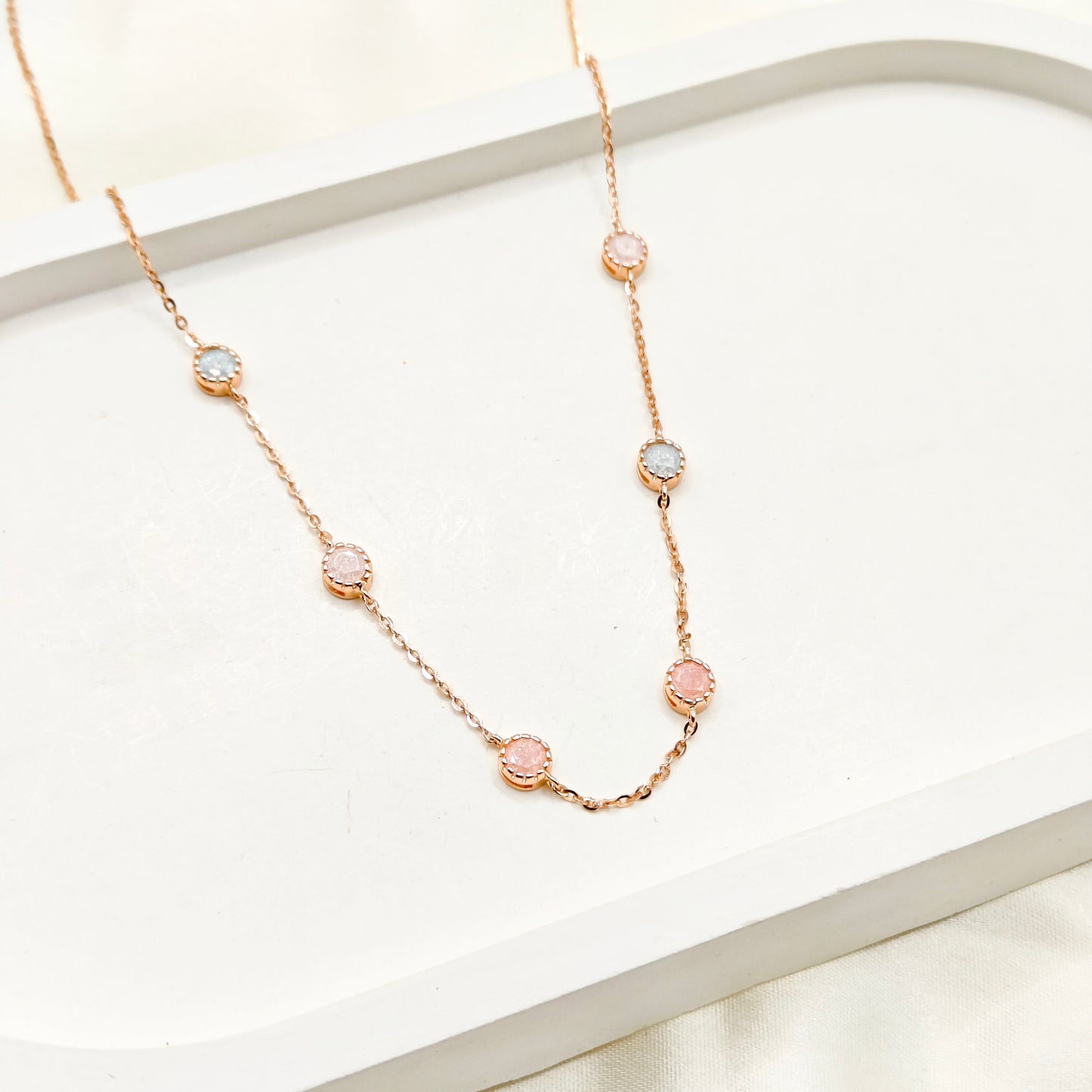 Mellina Rosegold Plated Necklace 925 Silver