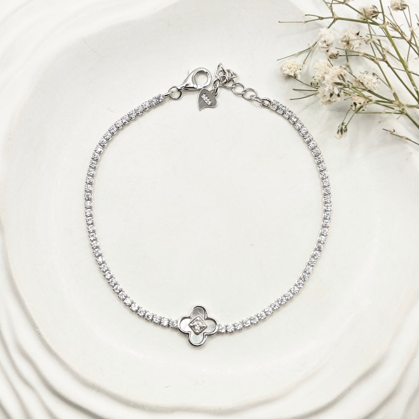 Clover Tennis Bracelet 925 Silver