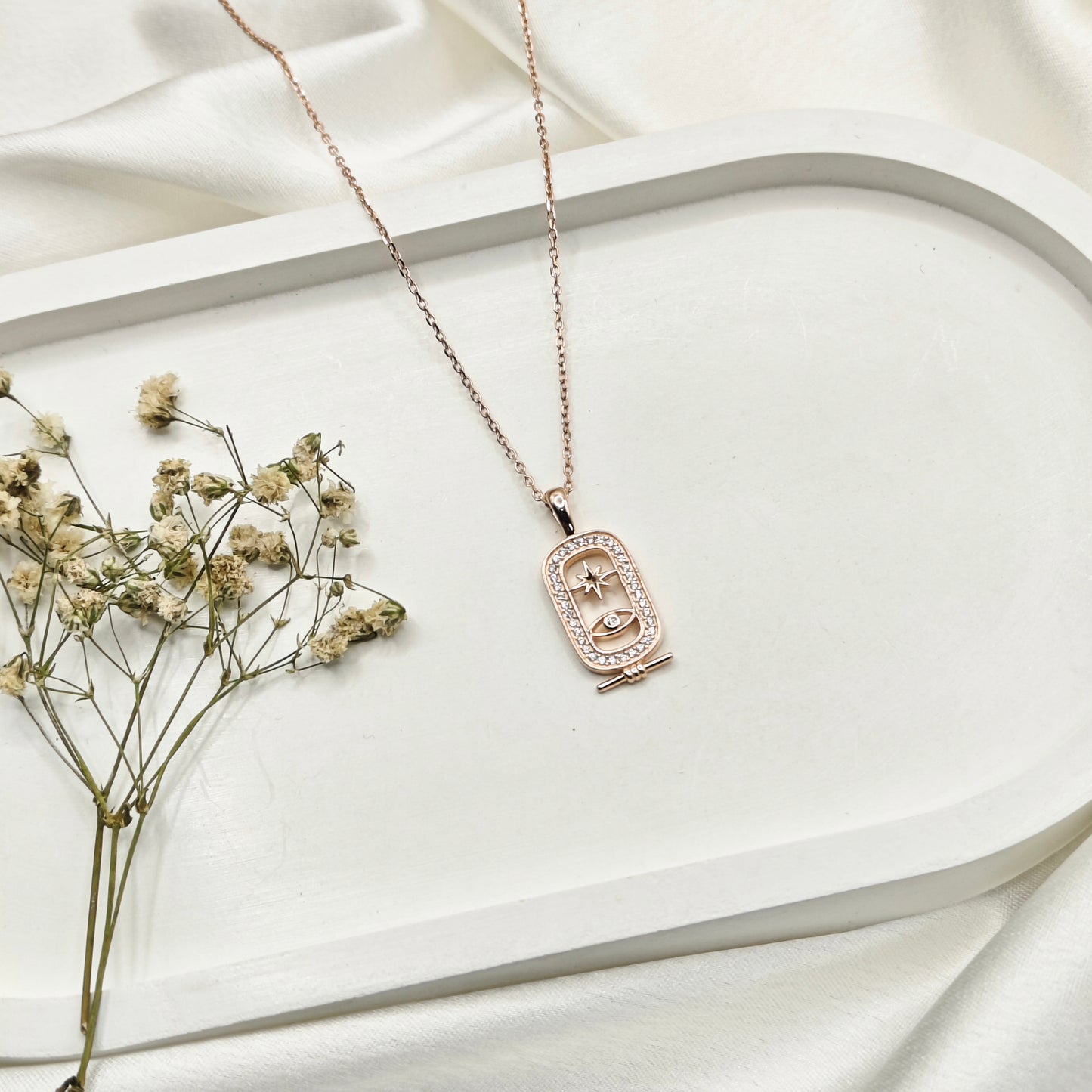Celestial Guardian Rosegold Plated 925 Silver