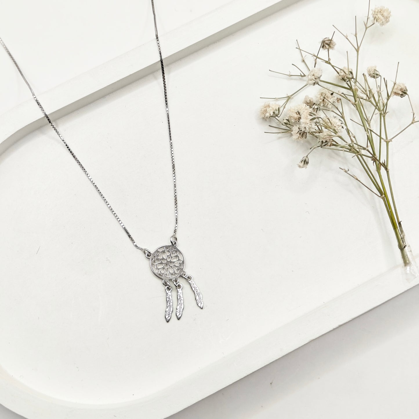 Dream Catcher Necklace 925 Silver