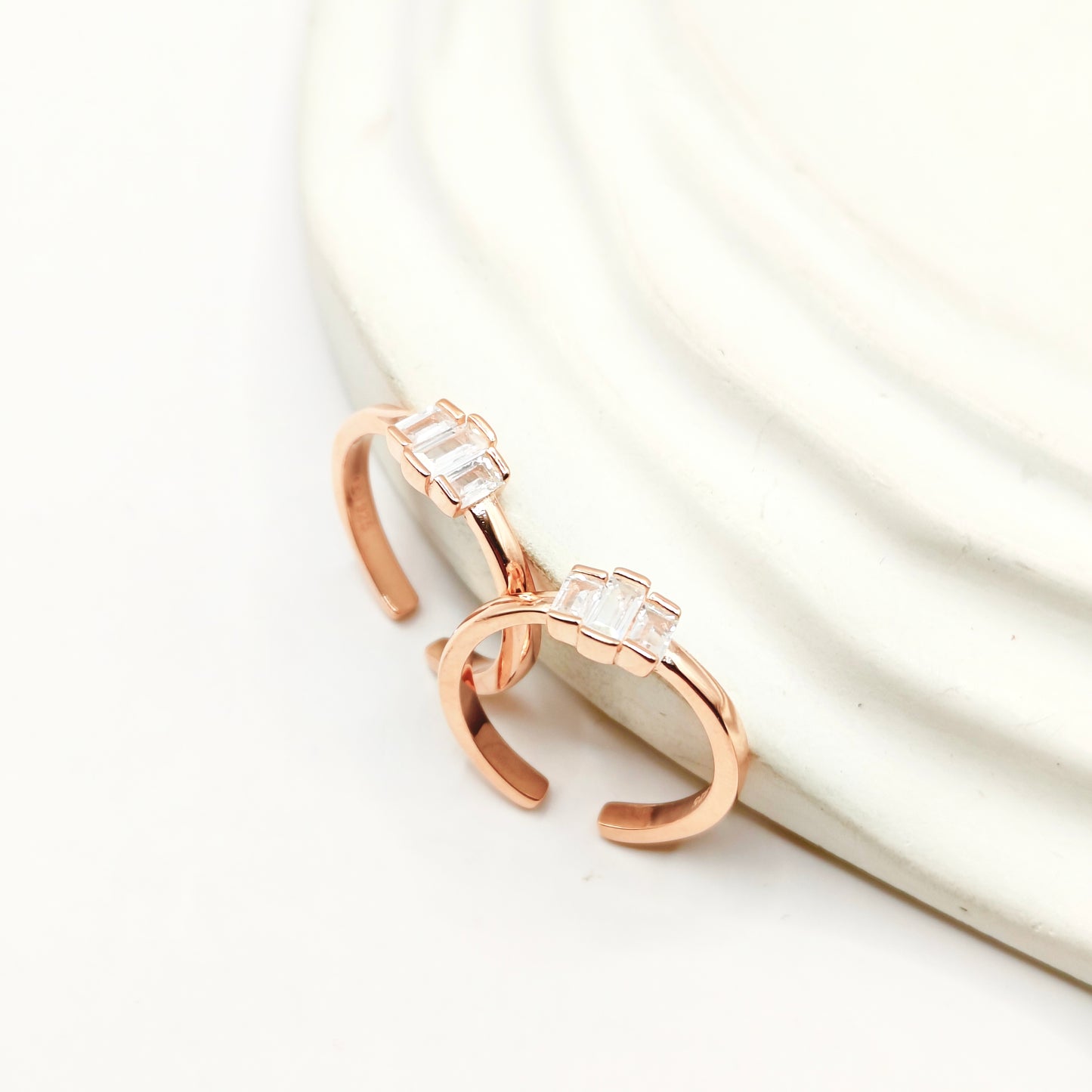 Baugget Rosegold Plated Toering 925 Silver
