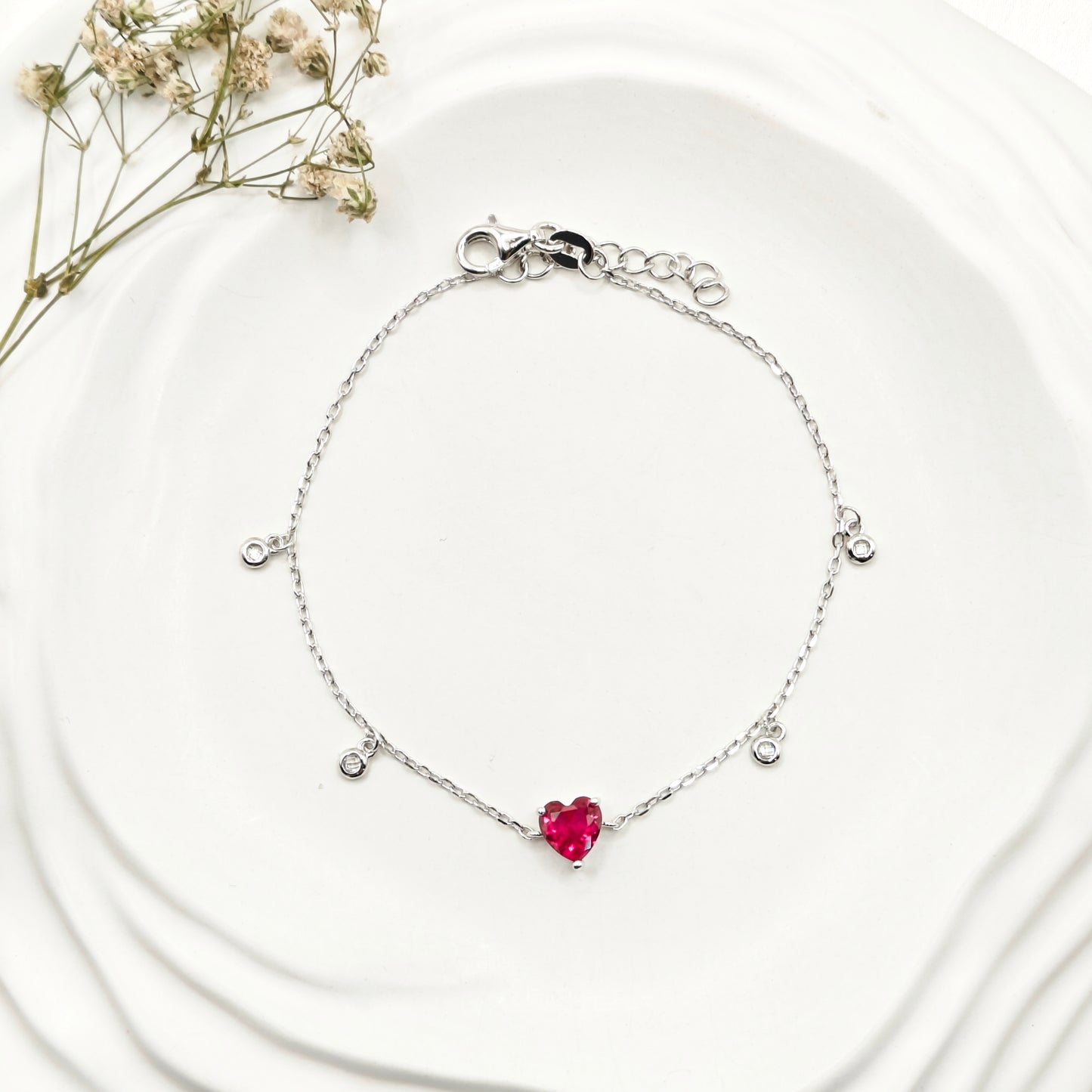 Rare Love Heart Bracelet 925 Silver