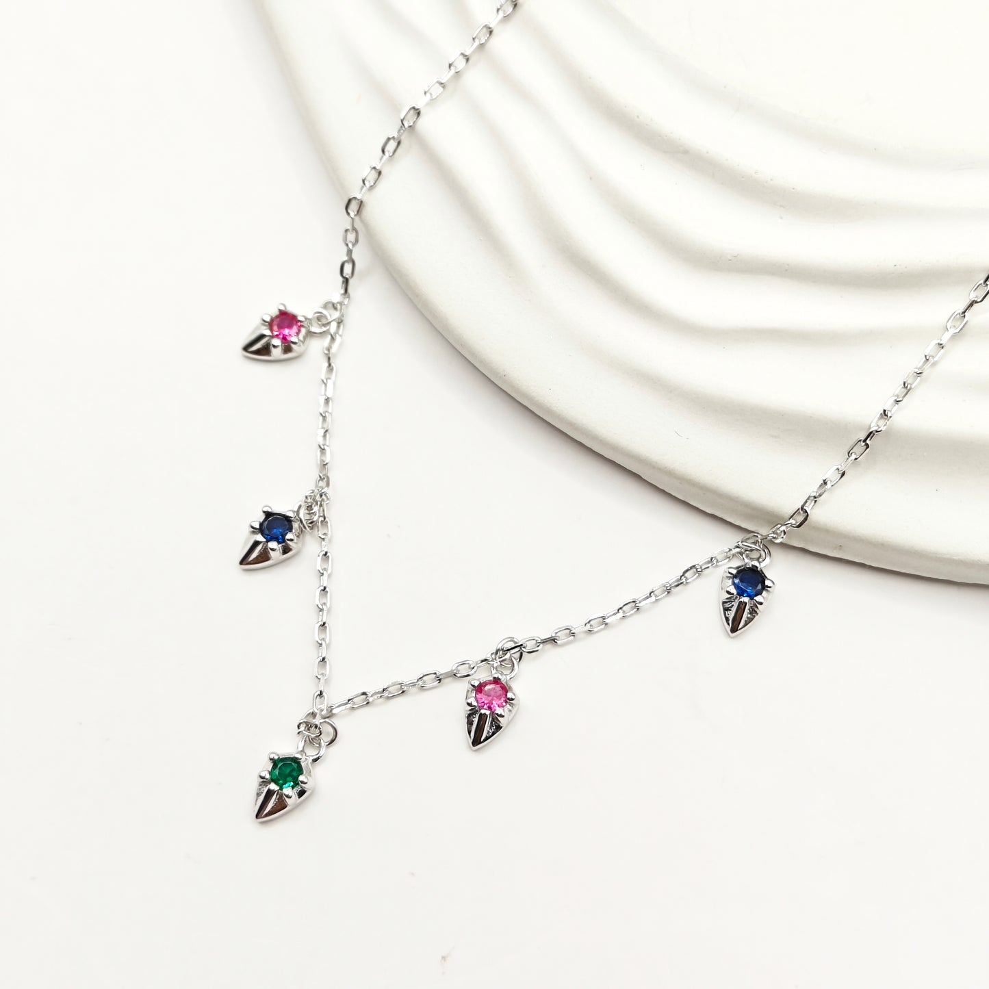 Drop Charm Jewellery Set 925 Silver
