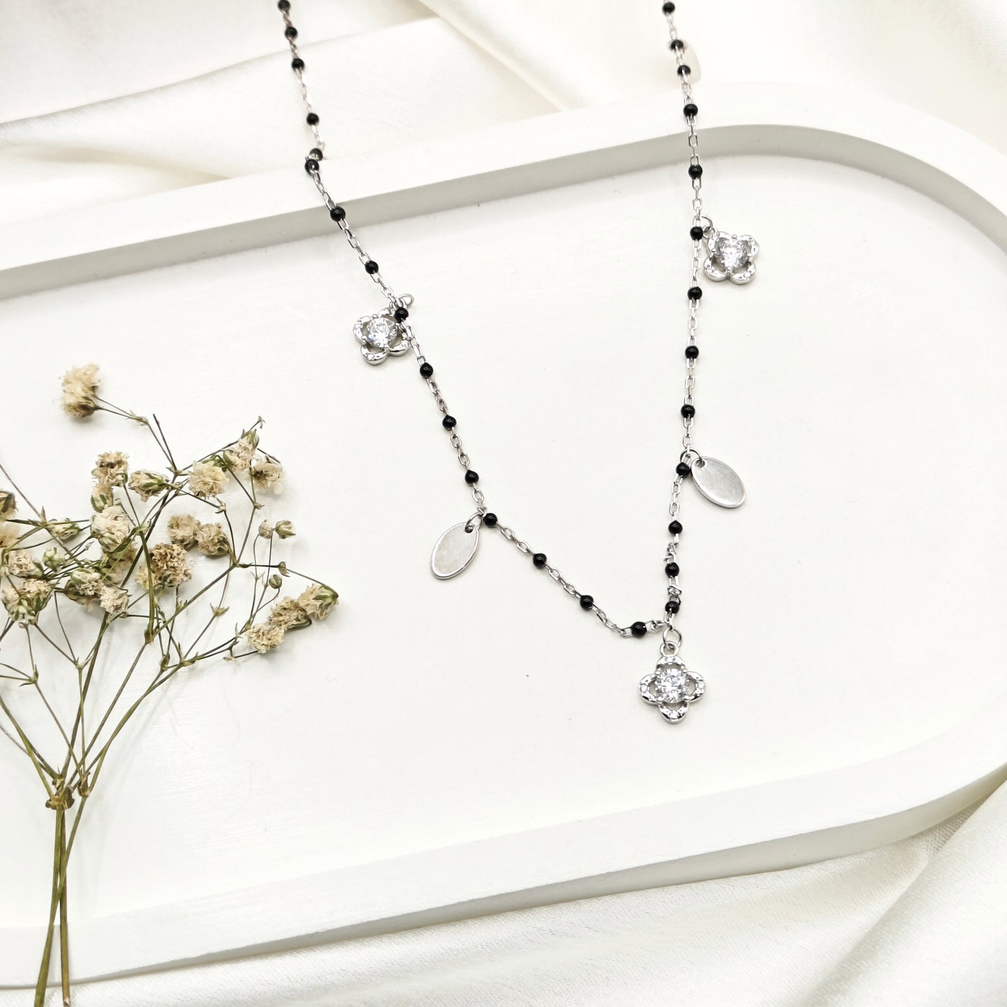 Lyra Charm Mangalsutra Necklace 925 Silver