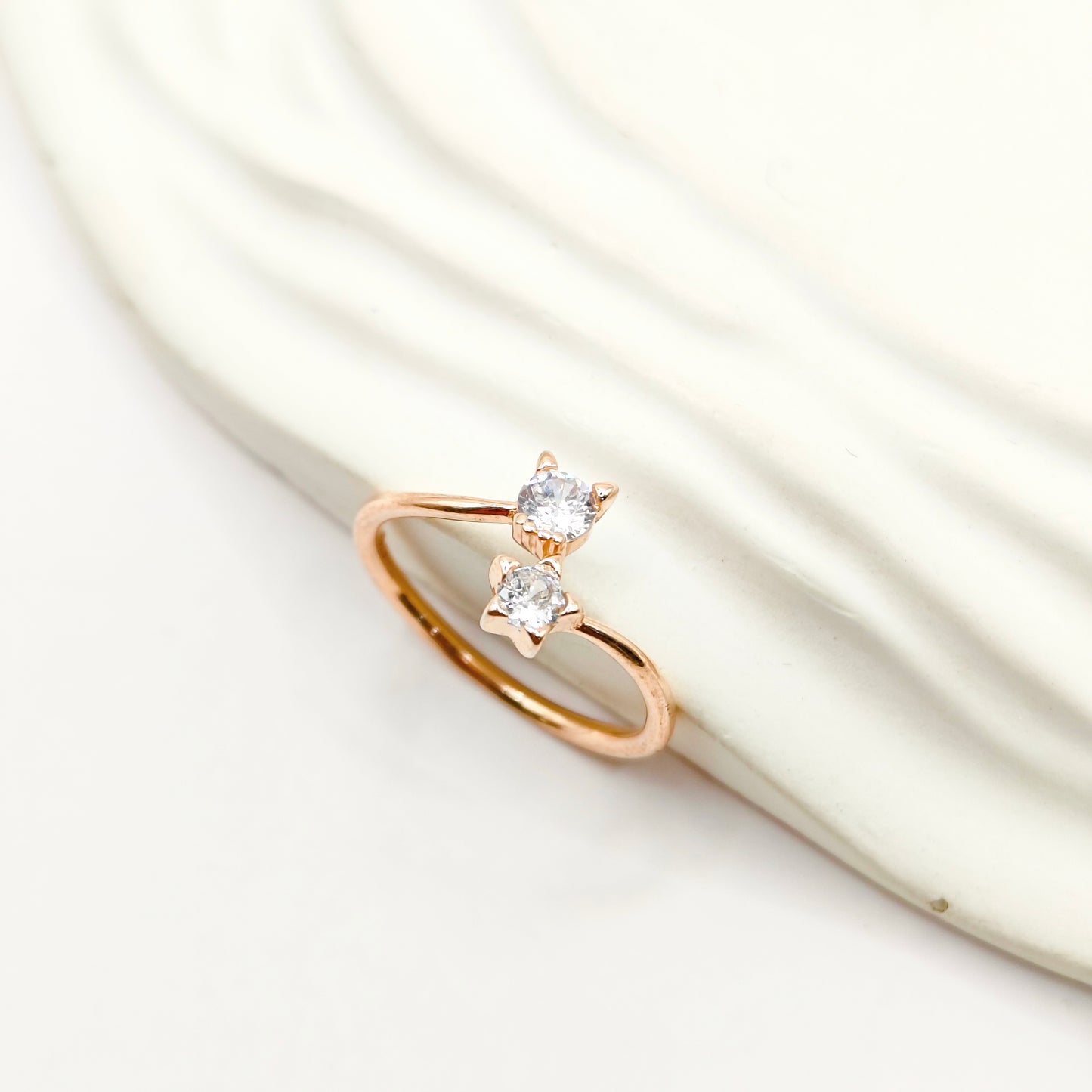 Katie Ring Rosegold Plated 925 Silver