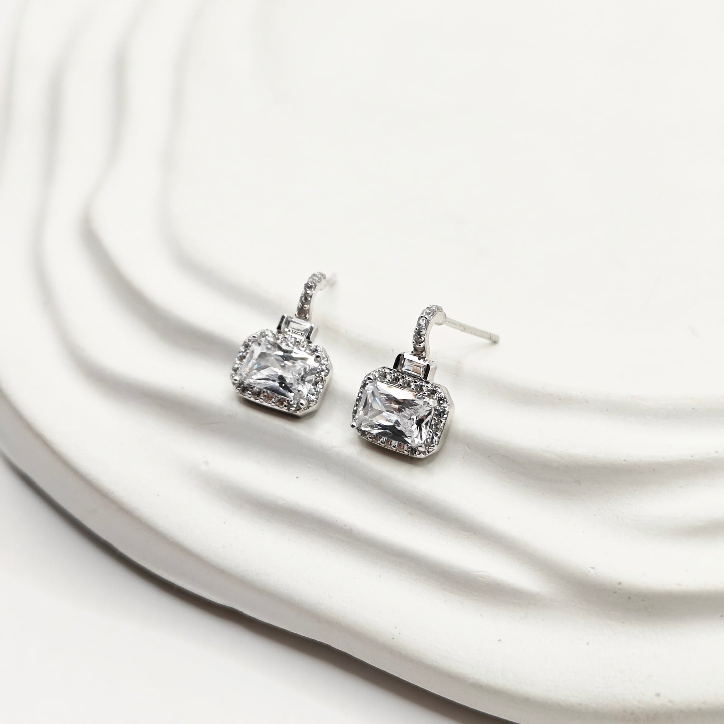 Halo Earrings 925 Silver