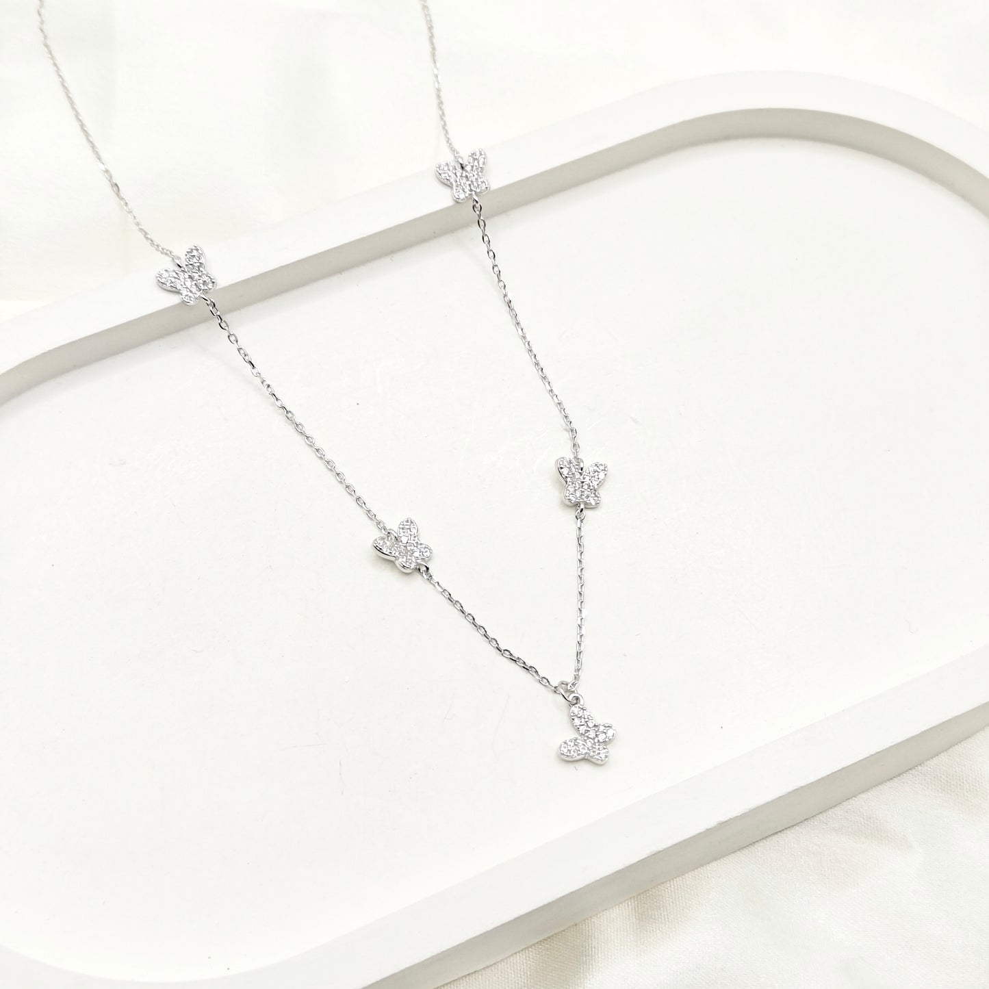 Butterfly Charm Necklace 925 Silver