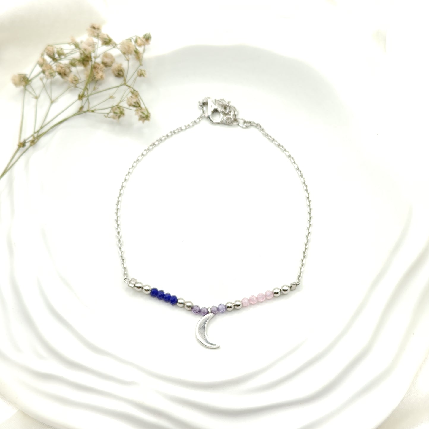 Passion Moon Charm Bracelet 925 Silver