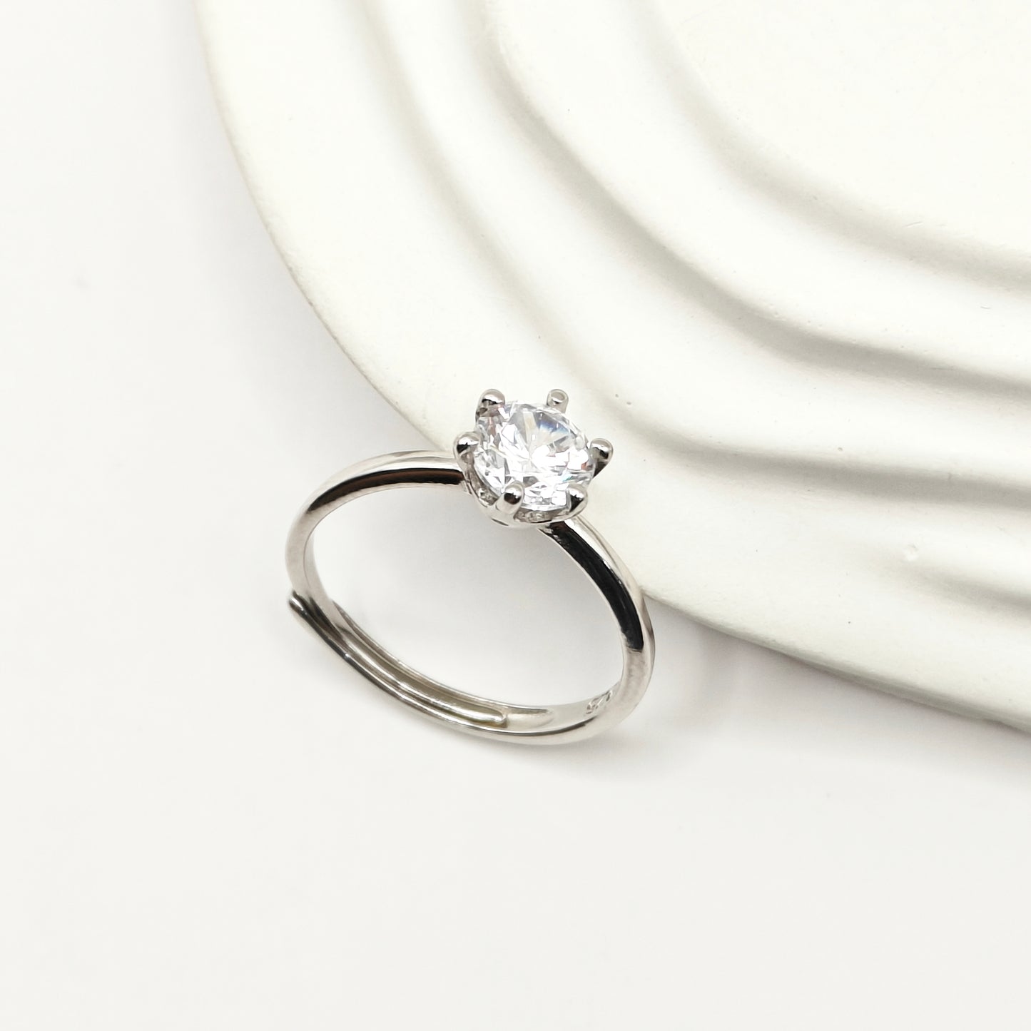 Solitaire Ring 925 Silver