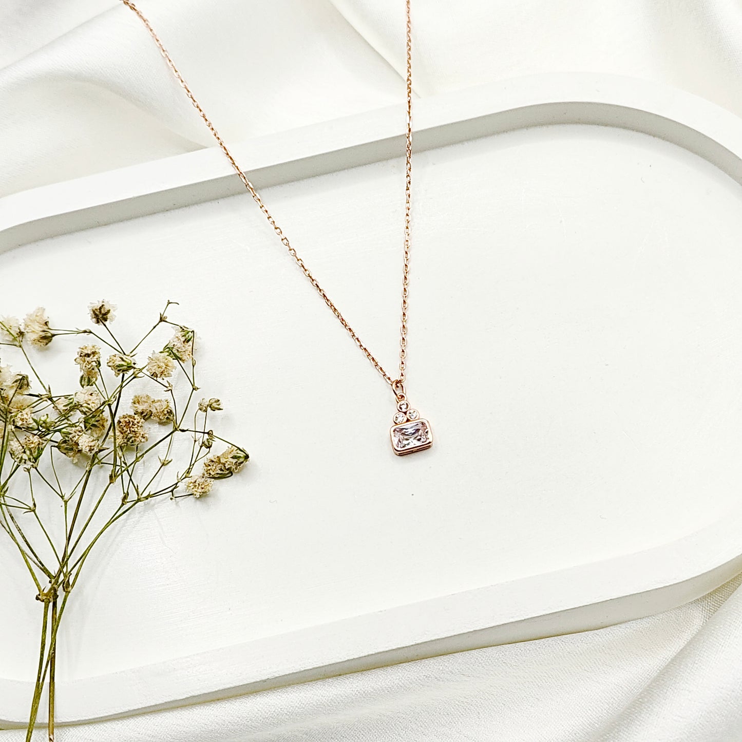 Muse Rosegold Plated Necklace 925 Silver