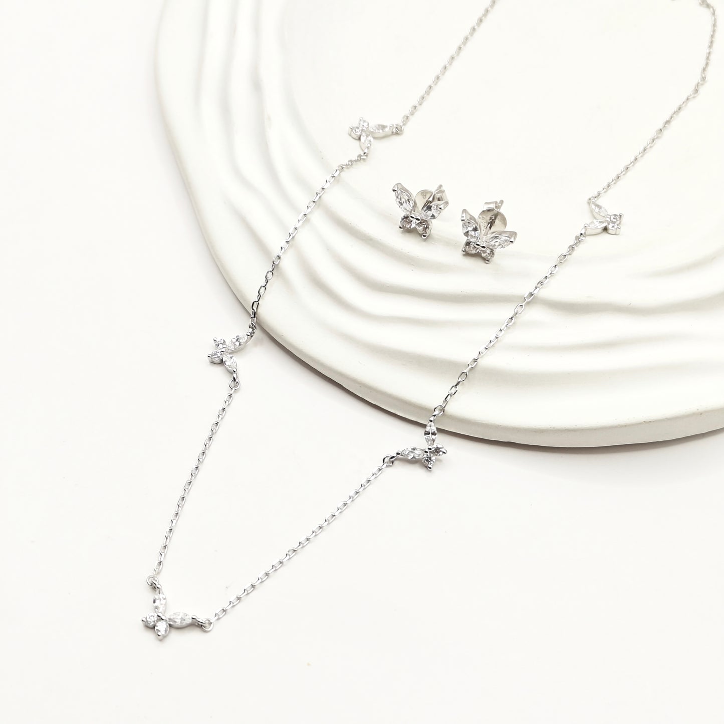 Butterfly Jewellery set 925 Silver