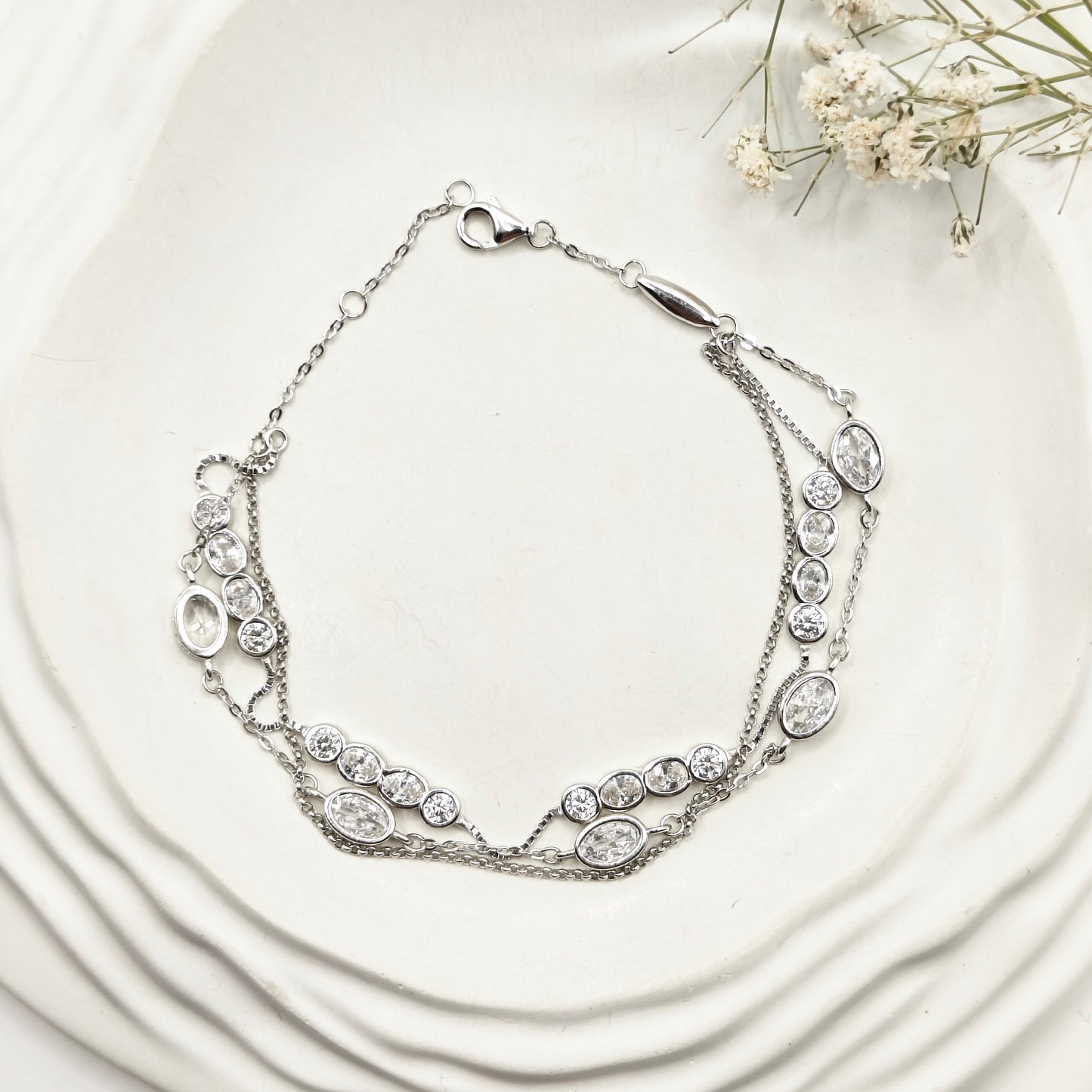 Lily Layered Bracelet 925 Silver
